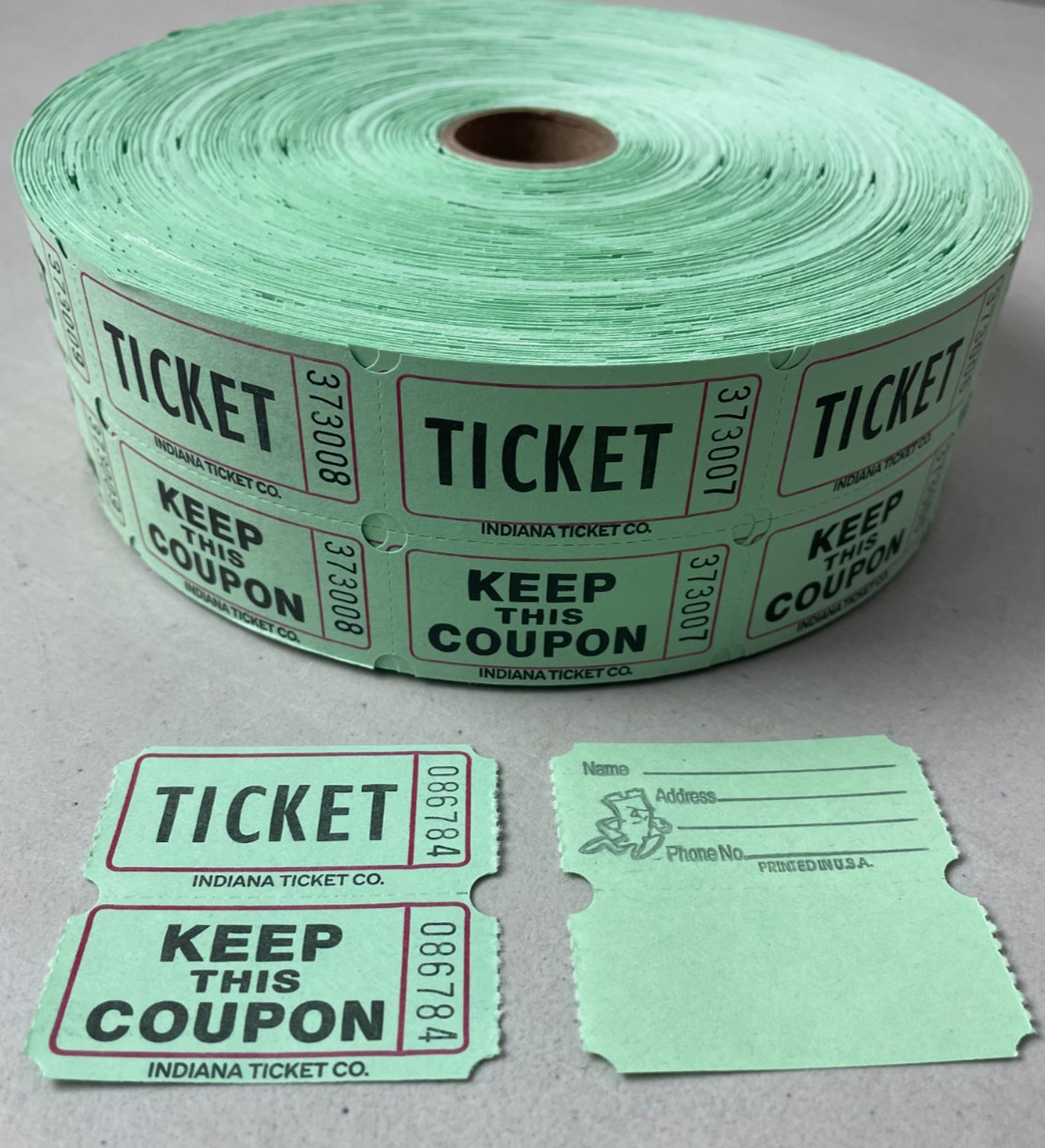 Raffle Tickets Double Stub Roll of 2000 Split the Pot 50/50 Carnival Events Raffle Tickets Double Stub Roll of 2000 Split the Pot 50/50 Carnival Events