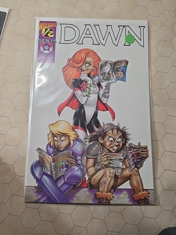 DAWN #1/2 Hey Kids Special, Joseph Linsner, COA, RedHead, Femme, 1996