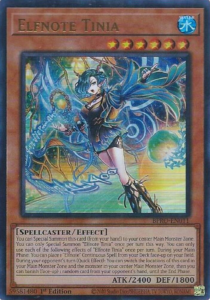Elfnote Tinia - Ultra Rare Burst Protocol BPRO Yugioh