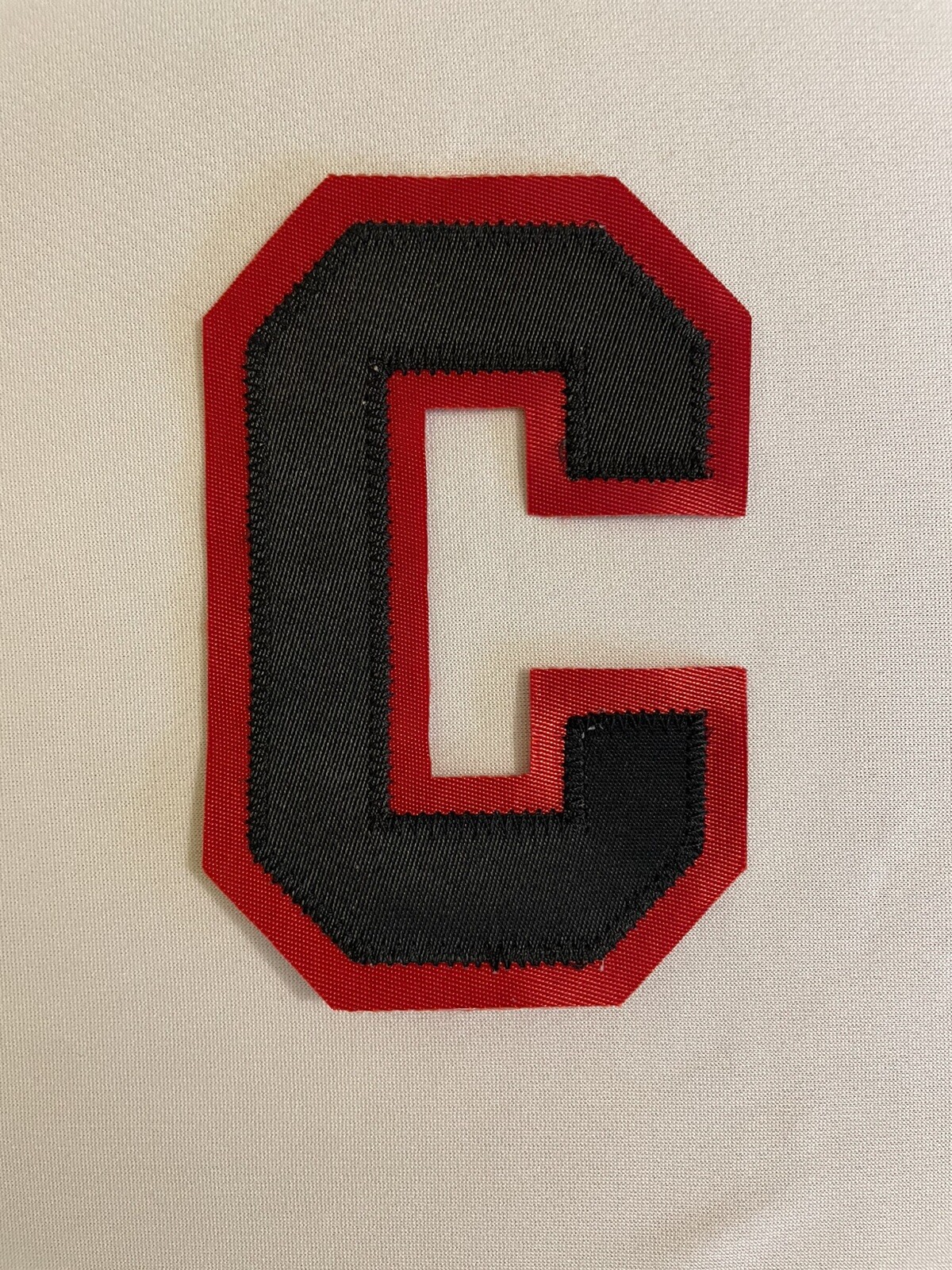 2007-present Chicago Blackhawks away white jersey captain C patch Toews Foligno