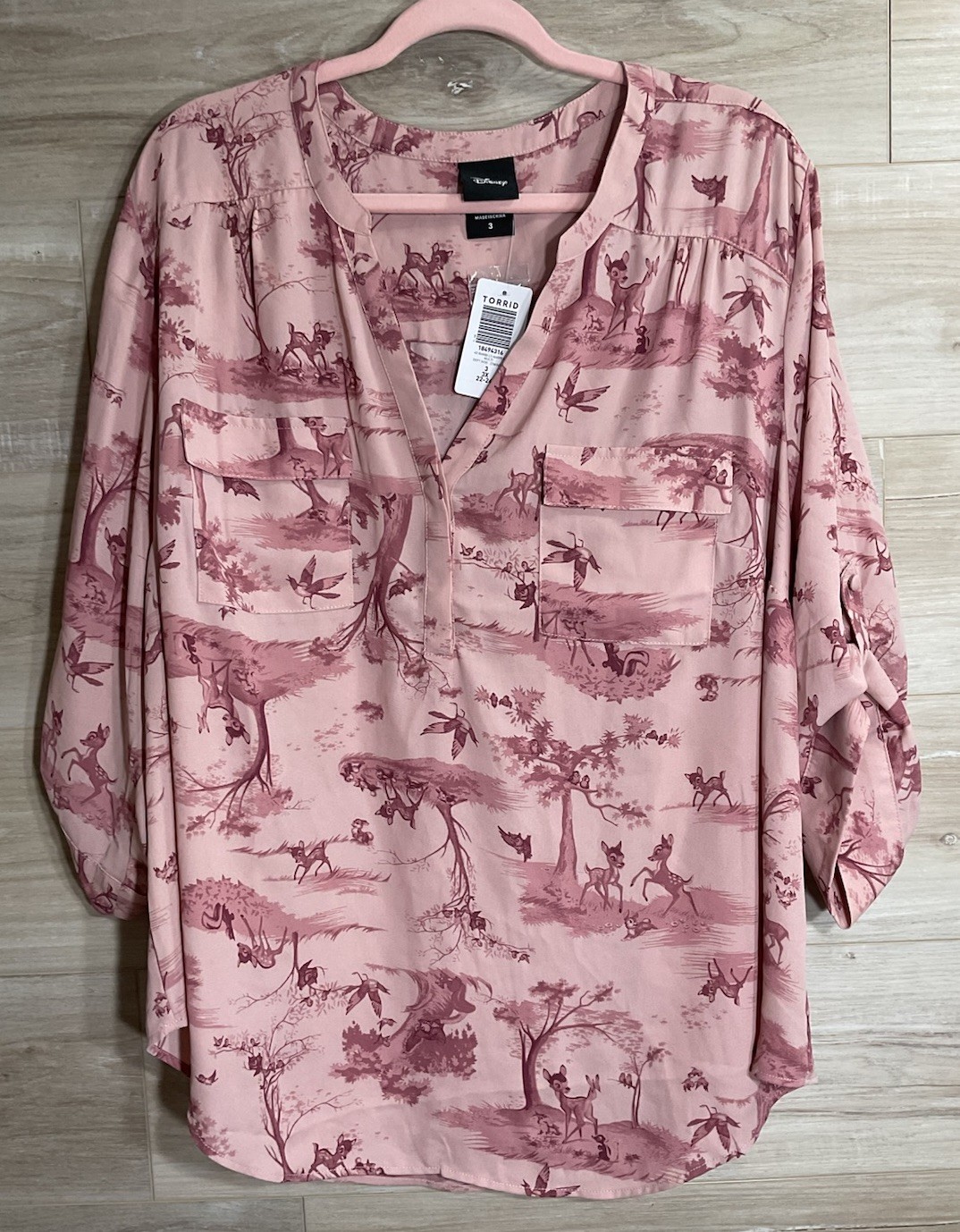 NEW Torrid Disney Bambi print Top Women Plus Size 3X Harper Pullover NEW Torrid Disney Bambi print Top Women Plus Size 3X Harper Pullover