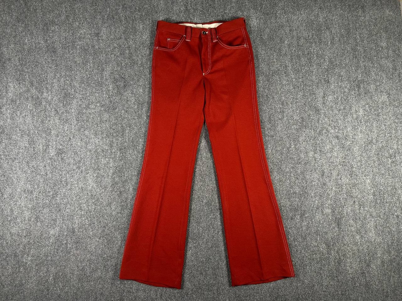 Vintage 1960s 1970s Levi\'s Panatela Men\'s Red Flare Jeans 30x32 Big E Vintage 1960s 1970s Levi\'s Panatela Men\'s Red Flare Jeans 30x32 Big E