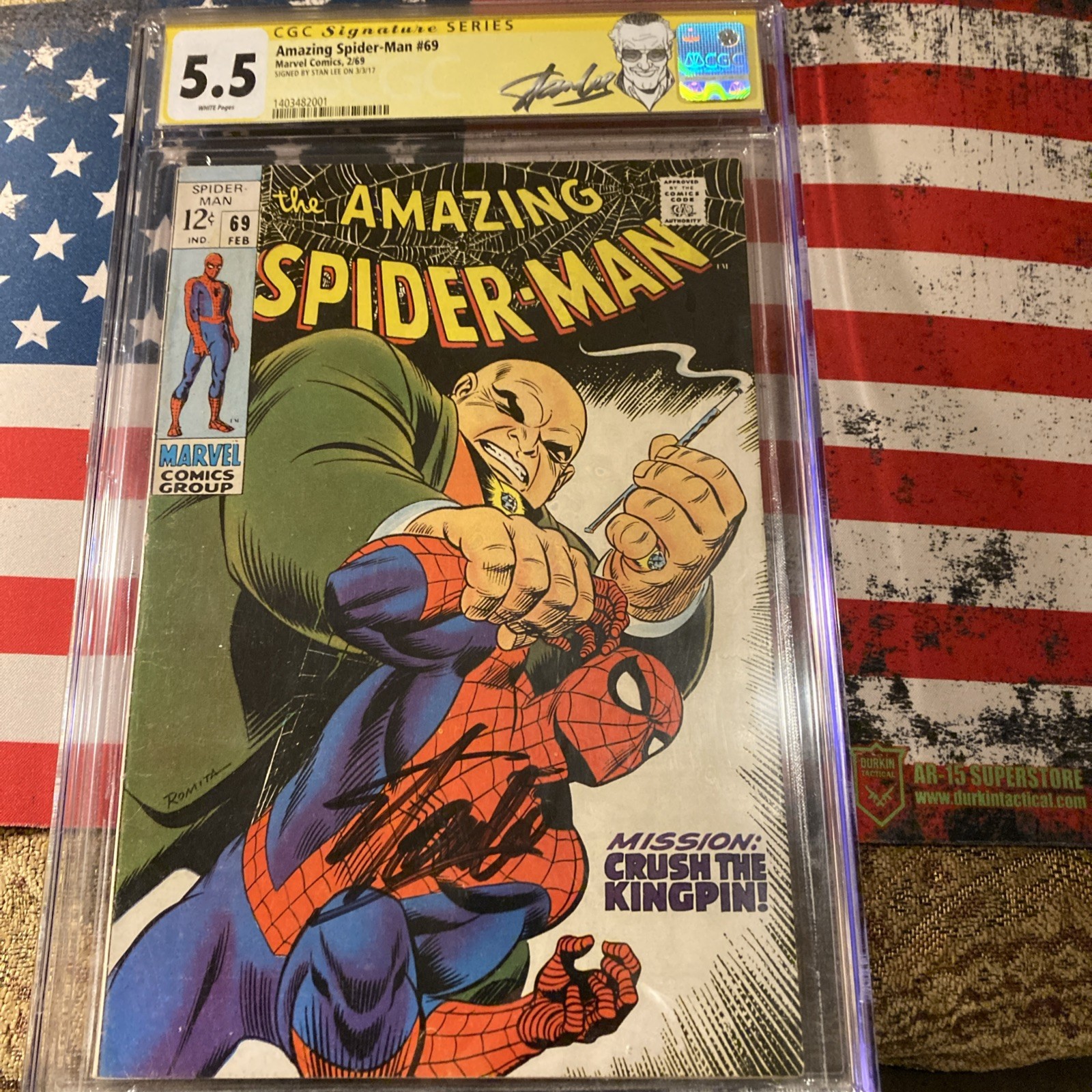 Amazing Spider-Man #69 Cgc 5.5 Signed By Stan Lee.. Beautiful Signature.. Amazing Spider-Man #69 Cgc 5.5 Signed By Stan Lee.. Beautiful Signature..
