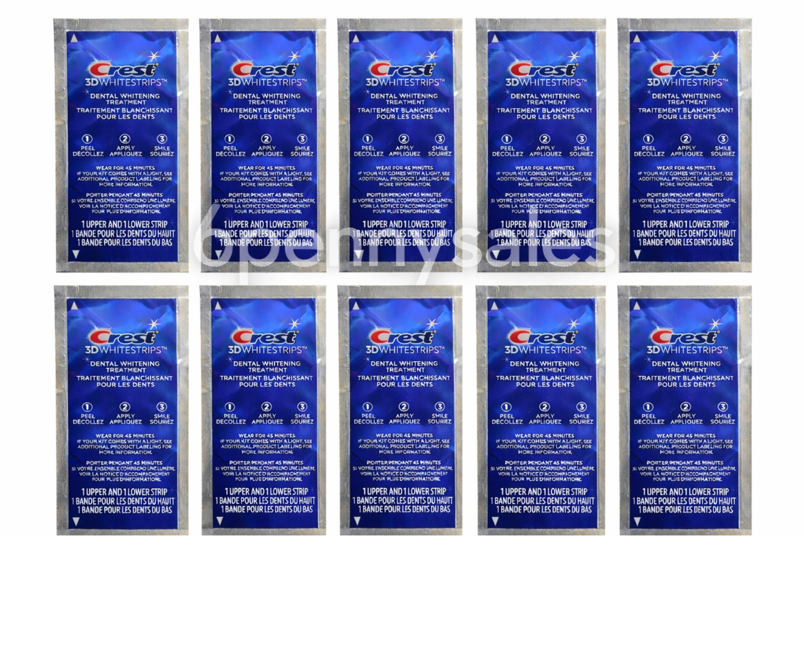 Crest 3D Whitestrips Professional Effects 10 Pouches 20 Strips Teeth Whitening K