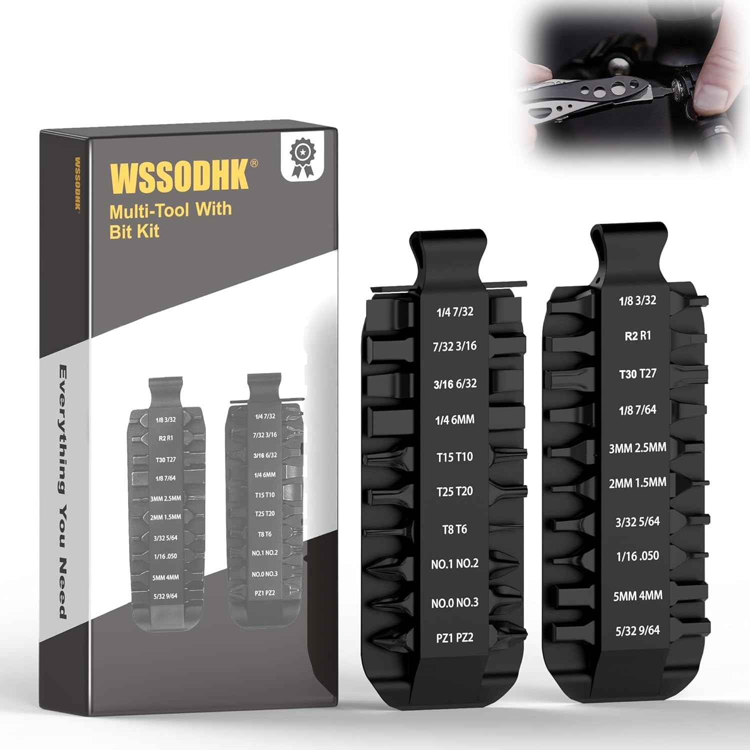 BitKit, 21 DoubleEnded Screwdriver Bits, Flat BitKit Designed for Leatherman ...