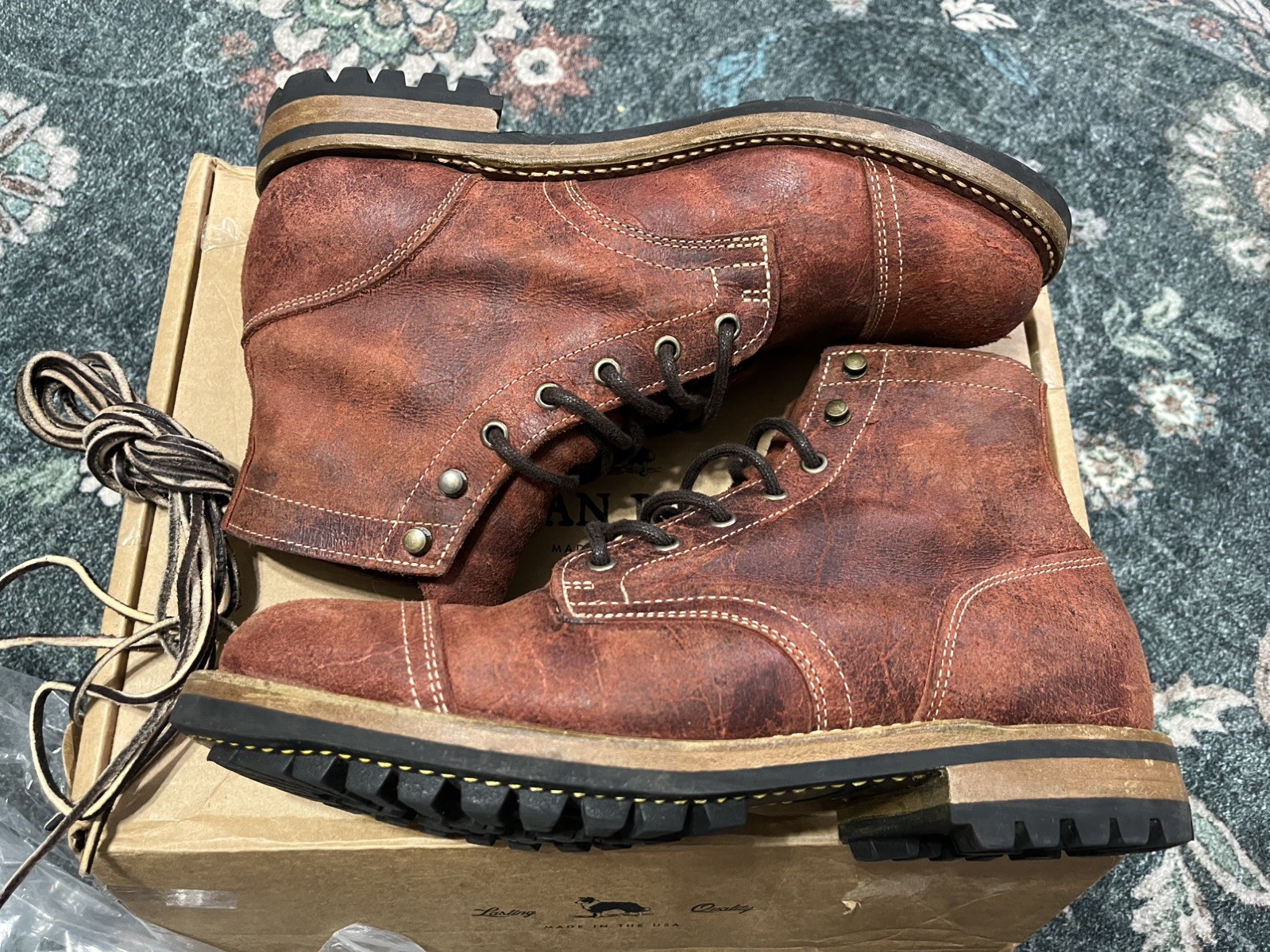Truman Boot Co Russet Red Ramblers 9D 79 Last Cap Toe Truman Boot Co Russet Red Ramblers 9D 79 Last Cap Toe