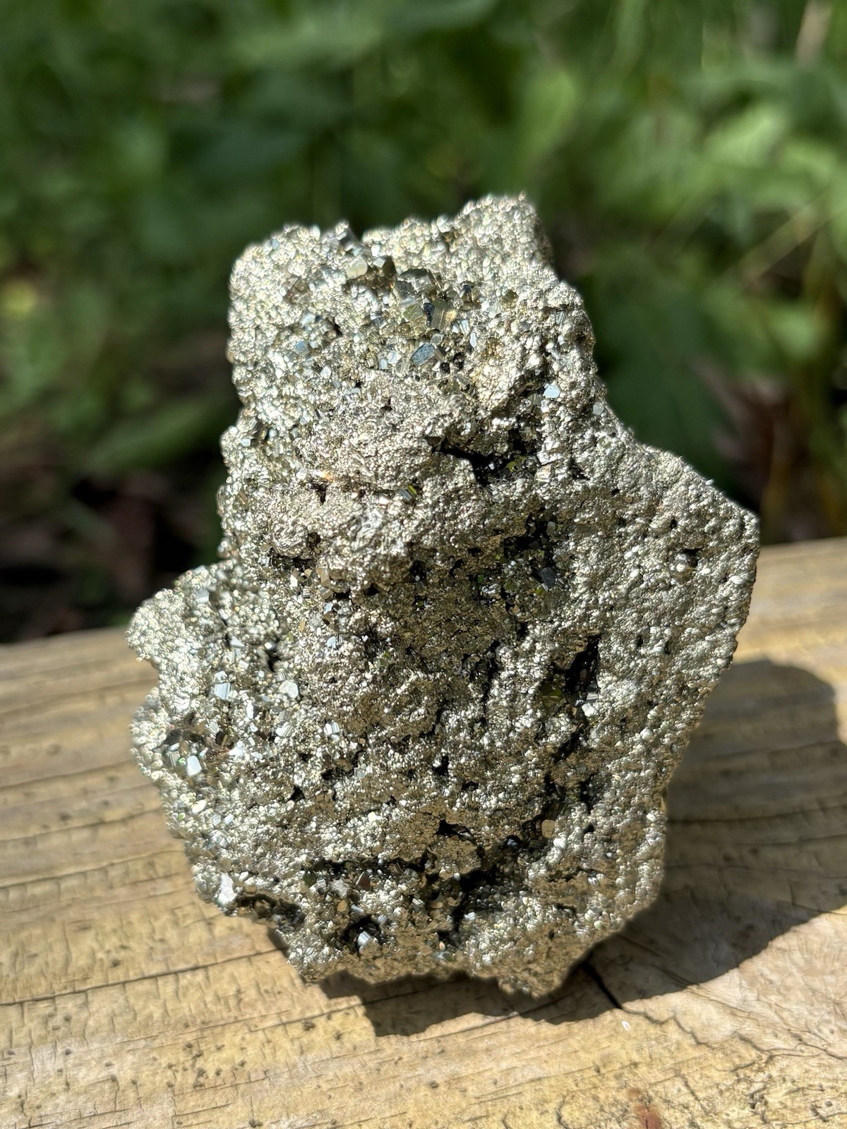 Natural Iron Pyrite Cluster- Beautiful Large 3.3” Druzy Pyrite Crystal Specimen