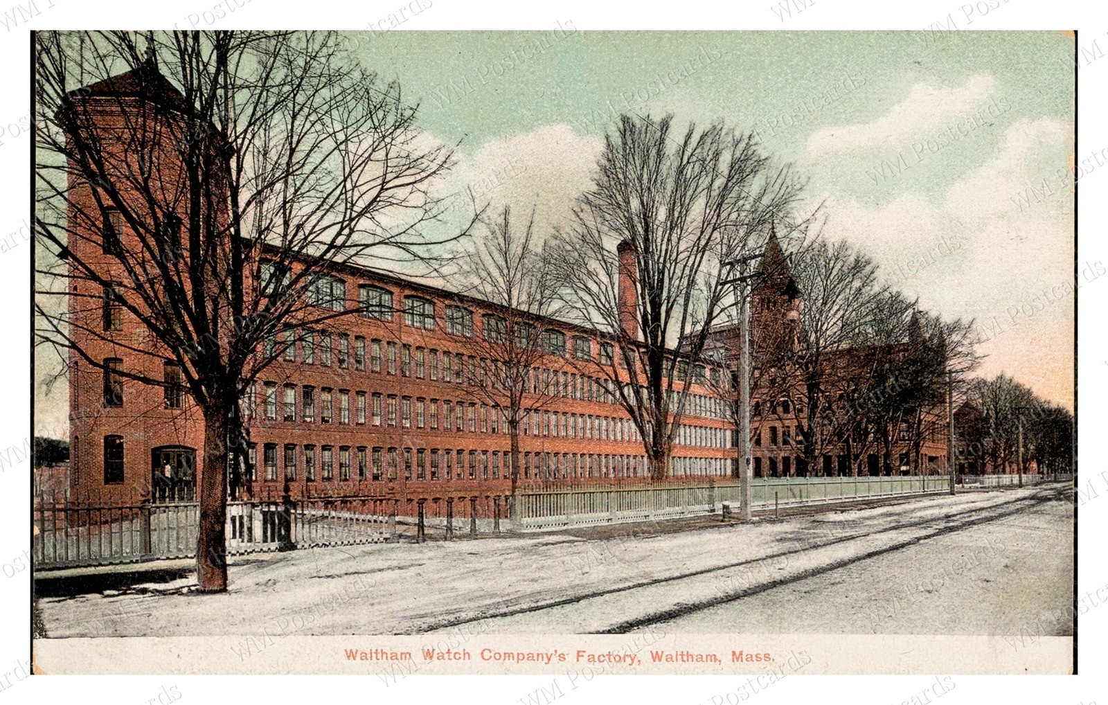 Waltham Massachusetts circa 1910s Watch Factory Building Standard Postcard Waltham Massachusetts circa 1910s Watch Factory Building Standard Postcard