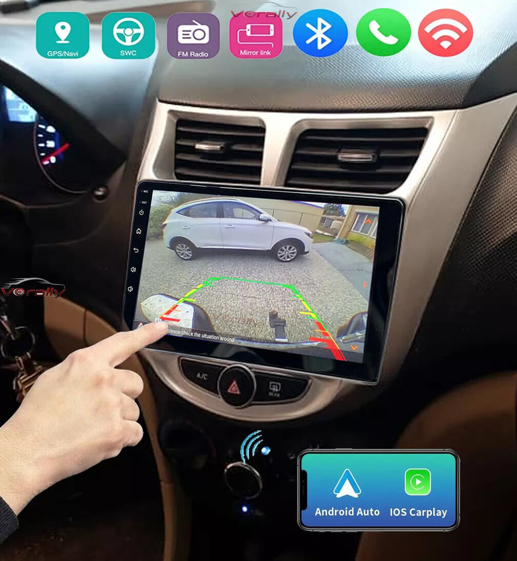 For 2012-17 Hyundai Accent Upgrade Wireless CarPlay Android Auto Navi Dash Radio