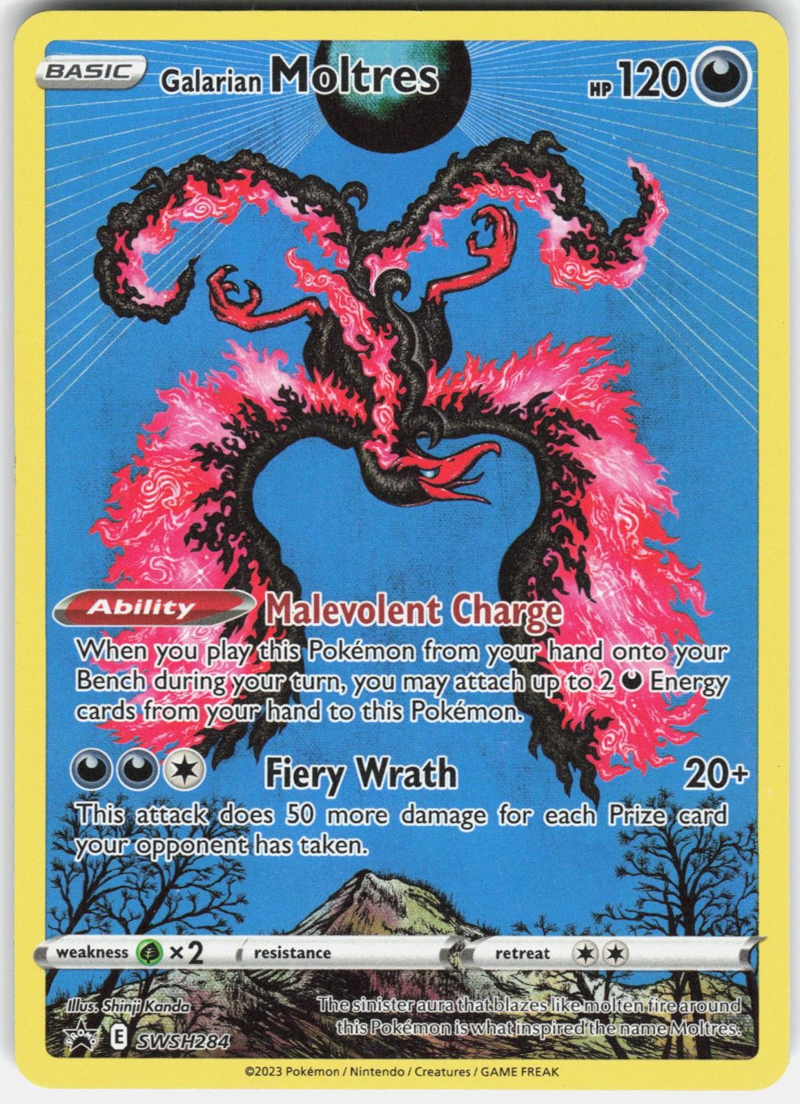 Galarian Moltres SWSH284 Holo Promo Sword & Shield Promo Pokemon MP