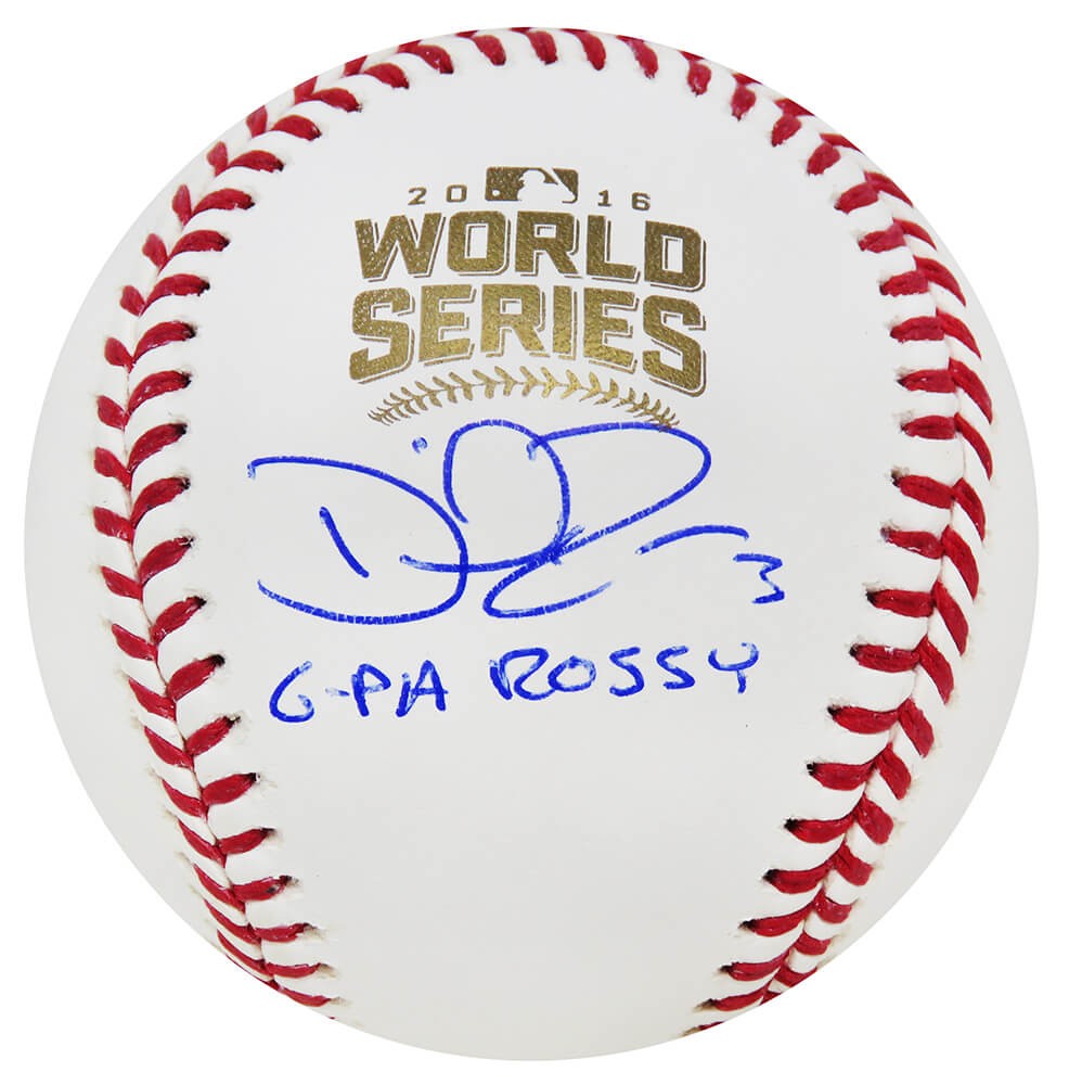 Cubs DAVID ROSS Signed 2016 World Series Baseball w/G-Pa Rossy - SCHWARTZ