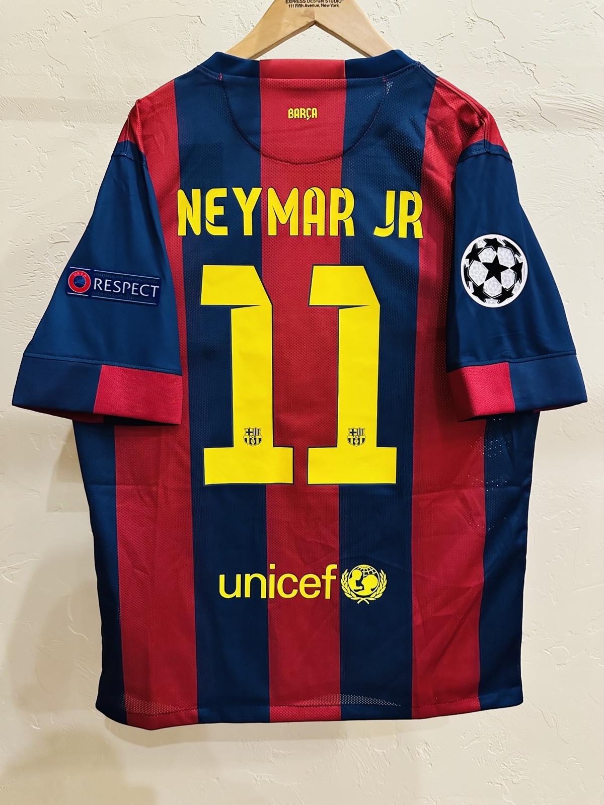 Neymar Jr. FC Barcelona 2014/15 UEFA Champions League Final Home Kit