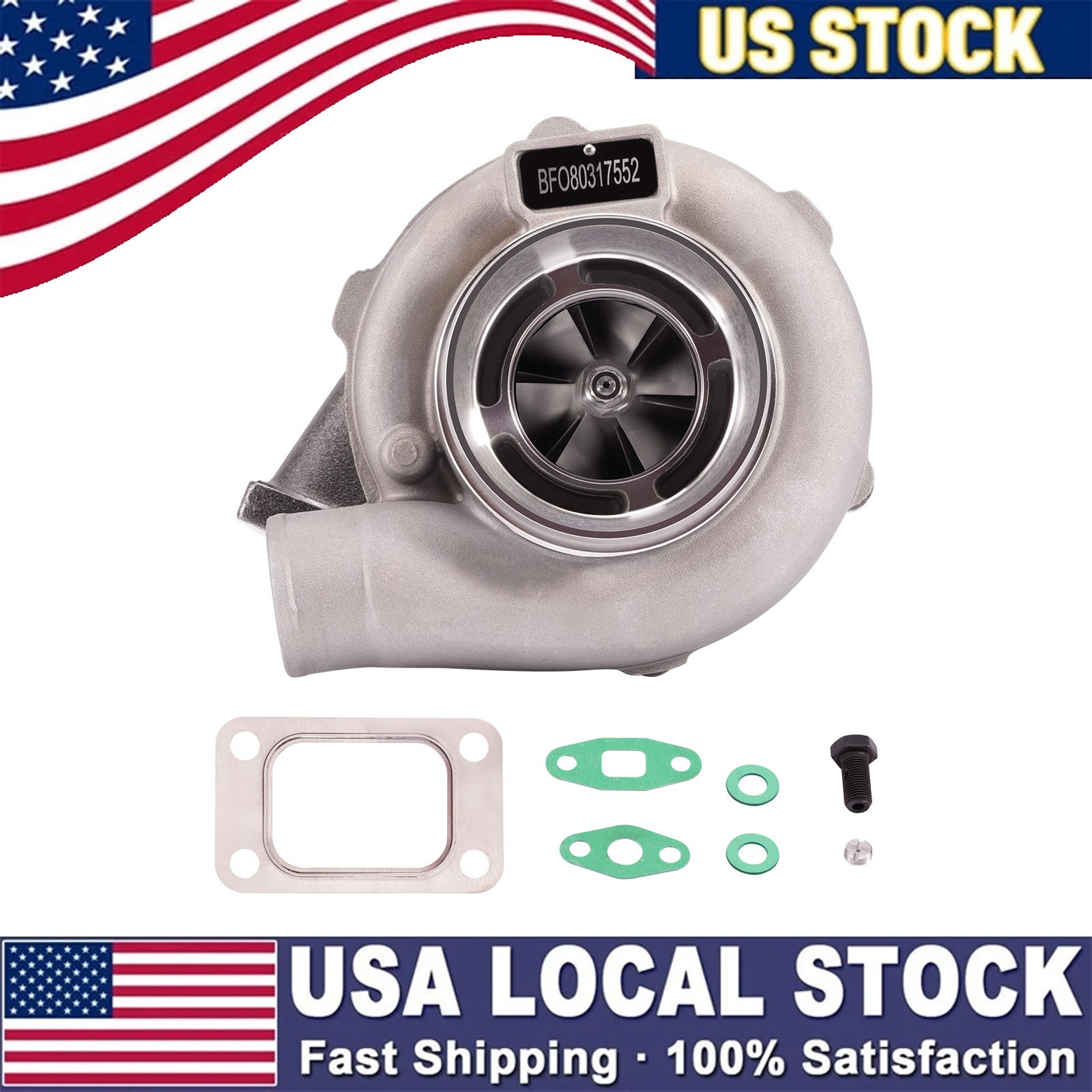 GT30 GT3037 GT3076 T3.82 A/R 51 TRIM POLISHED TURBO TURBOCHARGER 500+HP