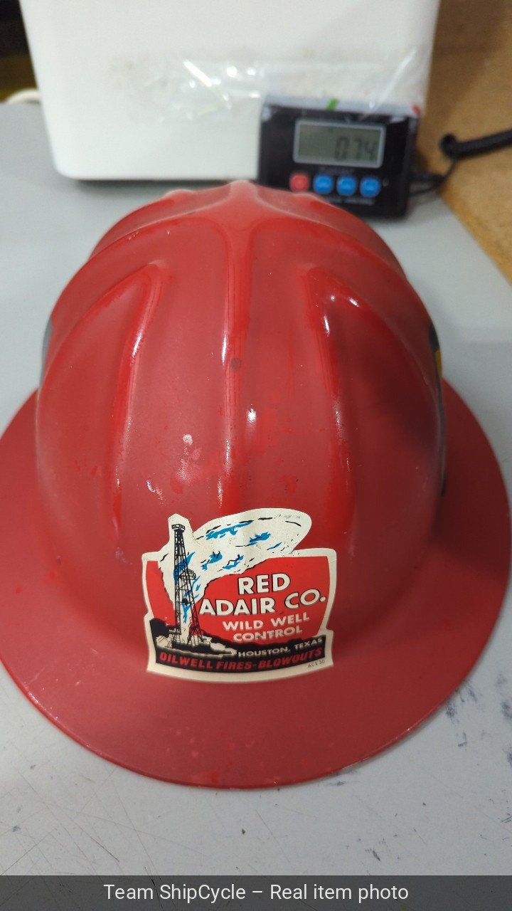 Vintage 1969 Red Adair Wild Well Control Hardhat Custom Hand Painted Blo G2U