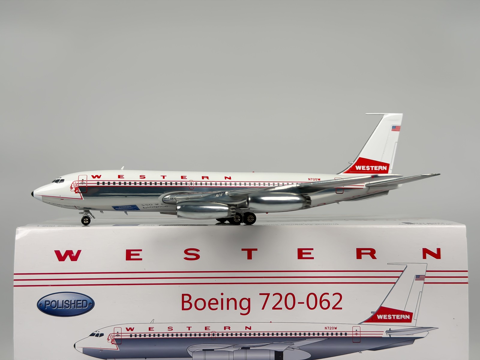 InFlight200 1:200 Western Airlines Boeing 720 N720W