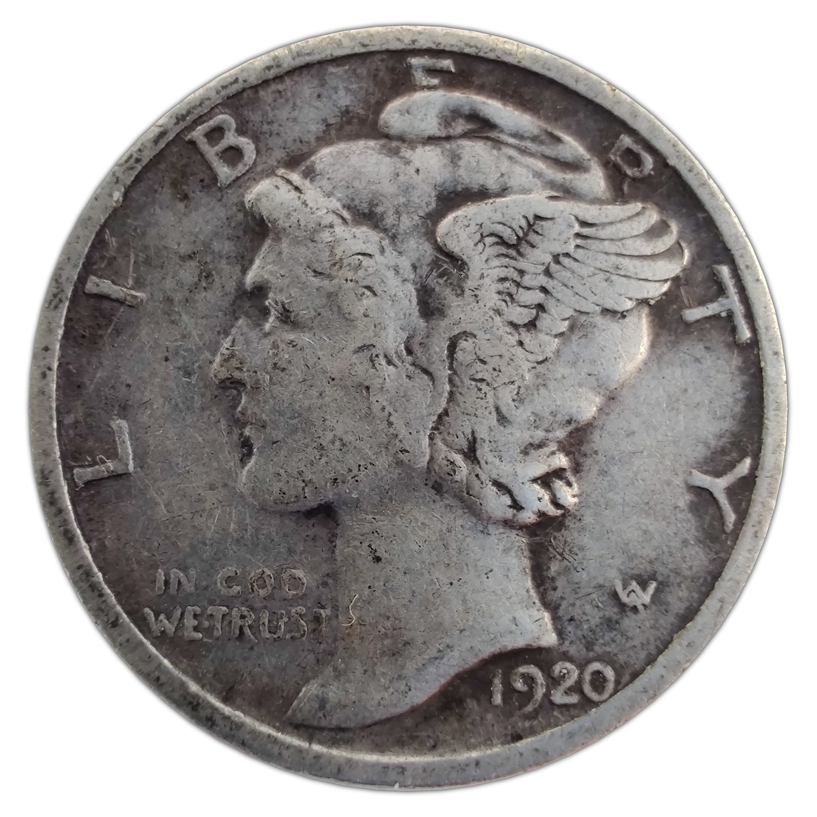 1920-D Mercury Dime VG Very Good 90% Silver 1920-D Mercury Dime VG Very Good 90% Silver