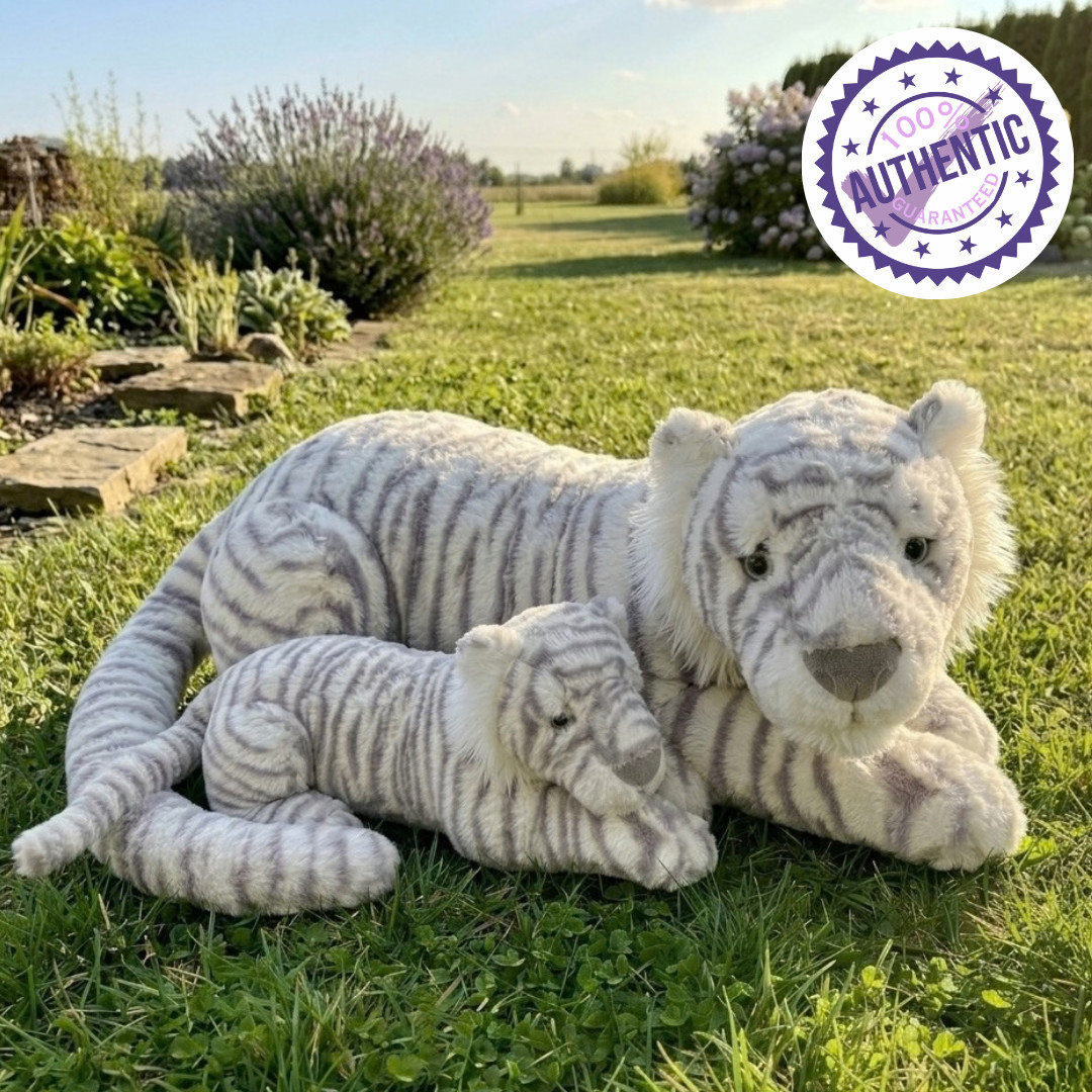 AUTHENTIC JELLYCAT 74CM SACHA SNOW TIGER — REALLY BIG - RARE RETIRED HTF BNWT
