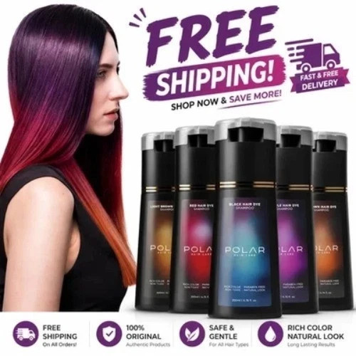Polar-Hair Dye Shampoo Polar Hair Care, Hair Care Shampoo 200ML/6.7 OZ 4 Colors