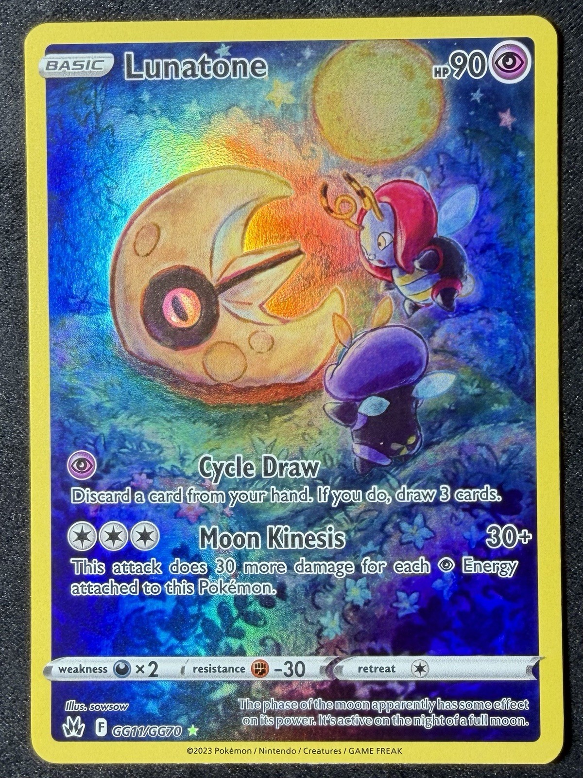 Lunatone GG11/GG70 SWSH: Crown Zenith: Galarian Gallery Holo