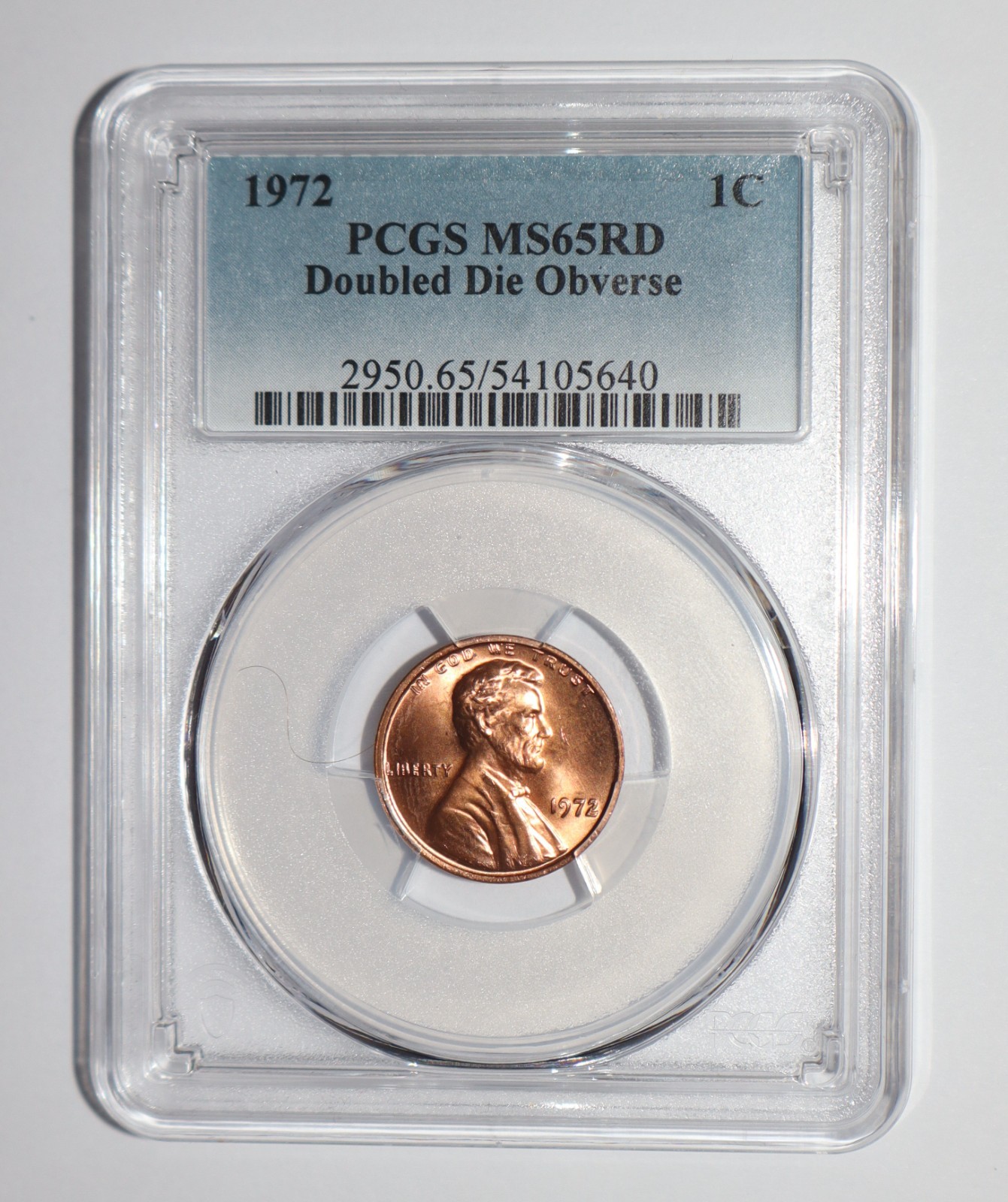 1972 Lincoln Cent Double Die Obverse PCGS MS 65 RD FS-101 1972 Lincoln Cent Double Die Obverse PCGS MS 65 RD FS-101