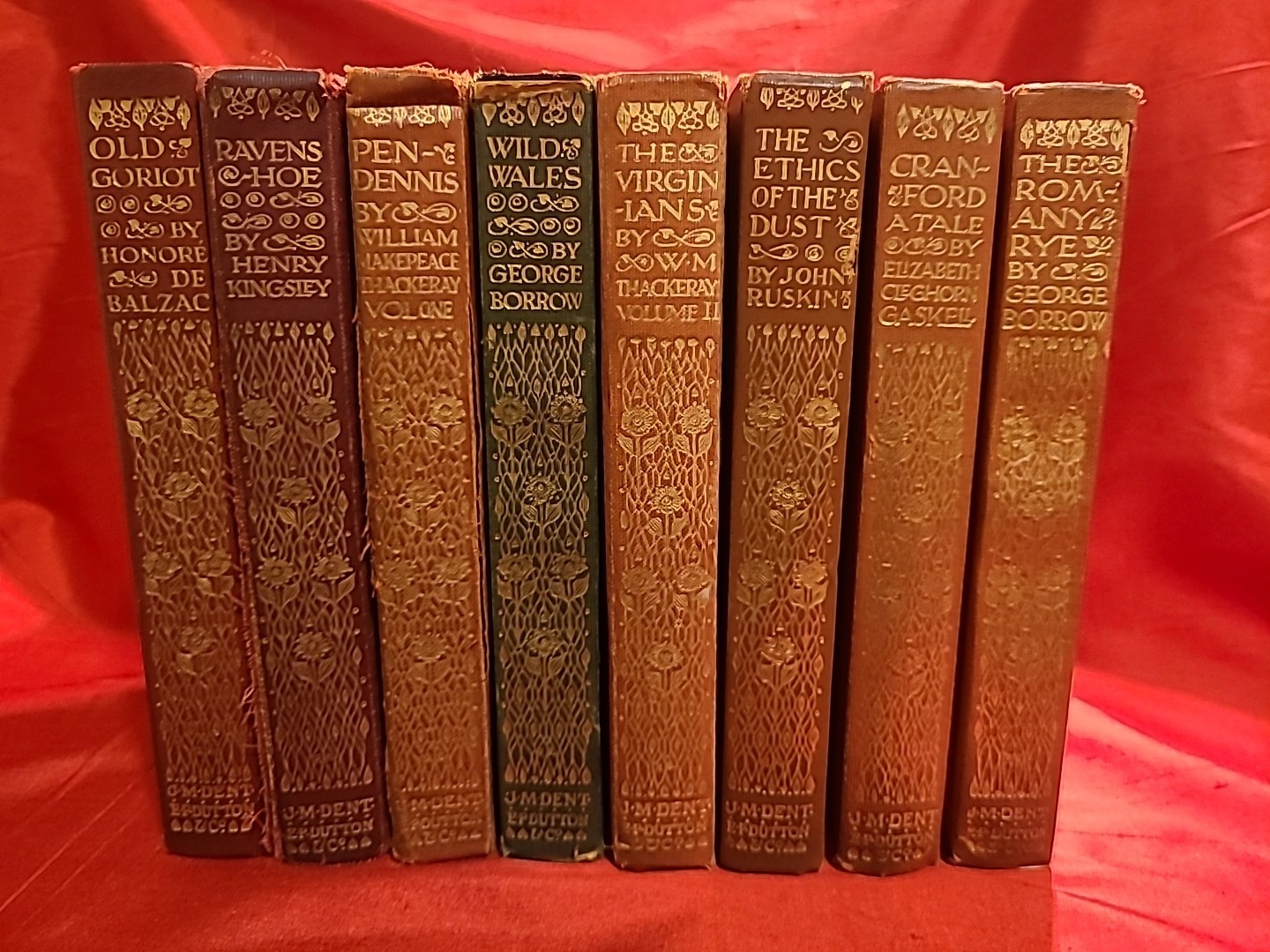 Lot of 8 Everyman's Library 1906-1910 1st Ed. Dent & Dutton HC