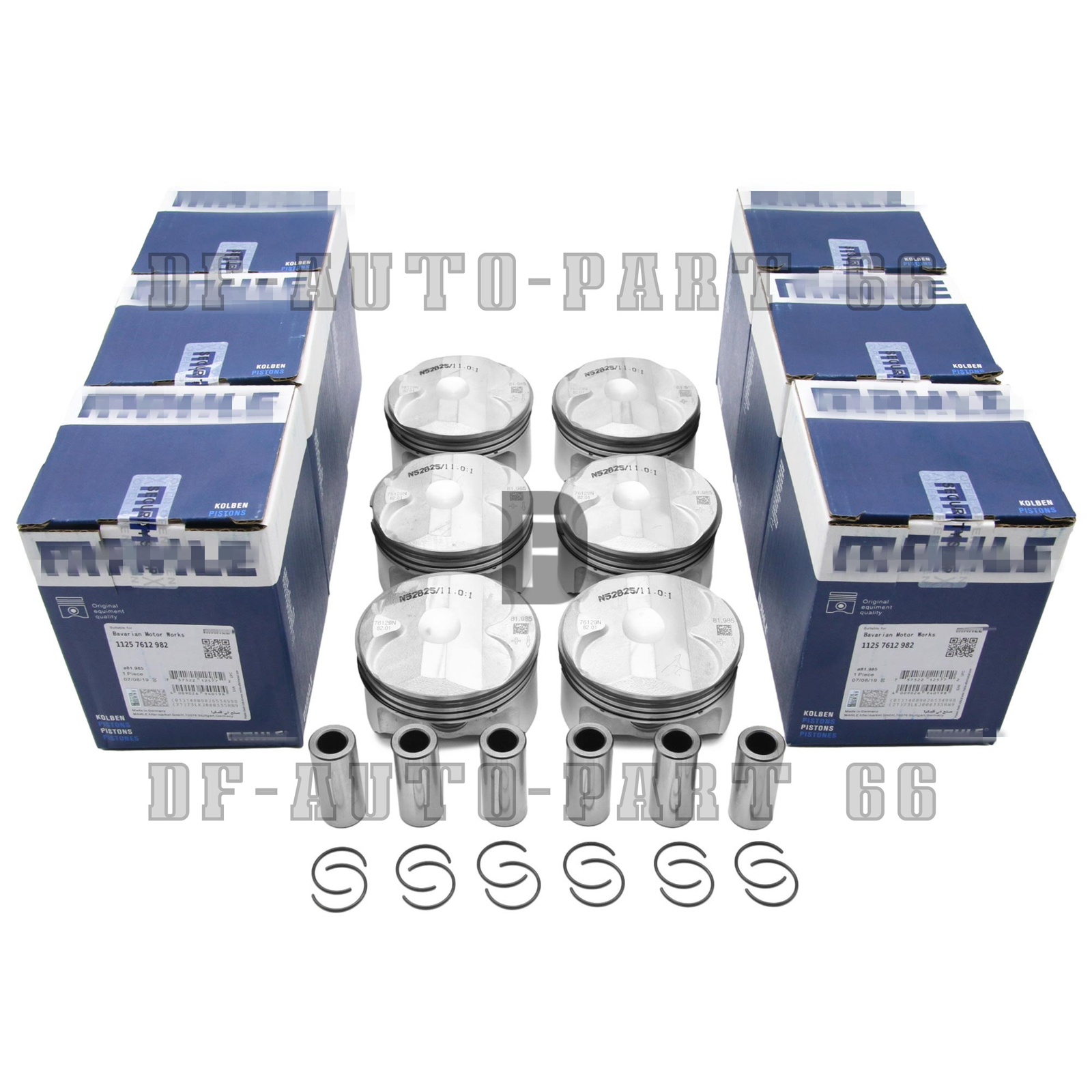 MAHLE Pistons Rings Set Φ82CR 11:1 6Pcs For BMW 325i 523i E93 E30 E83 F10