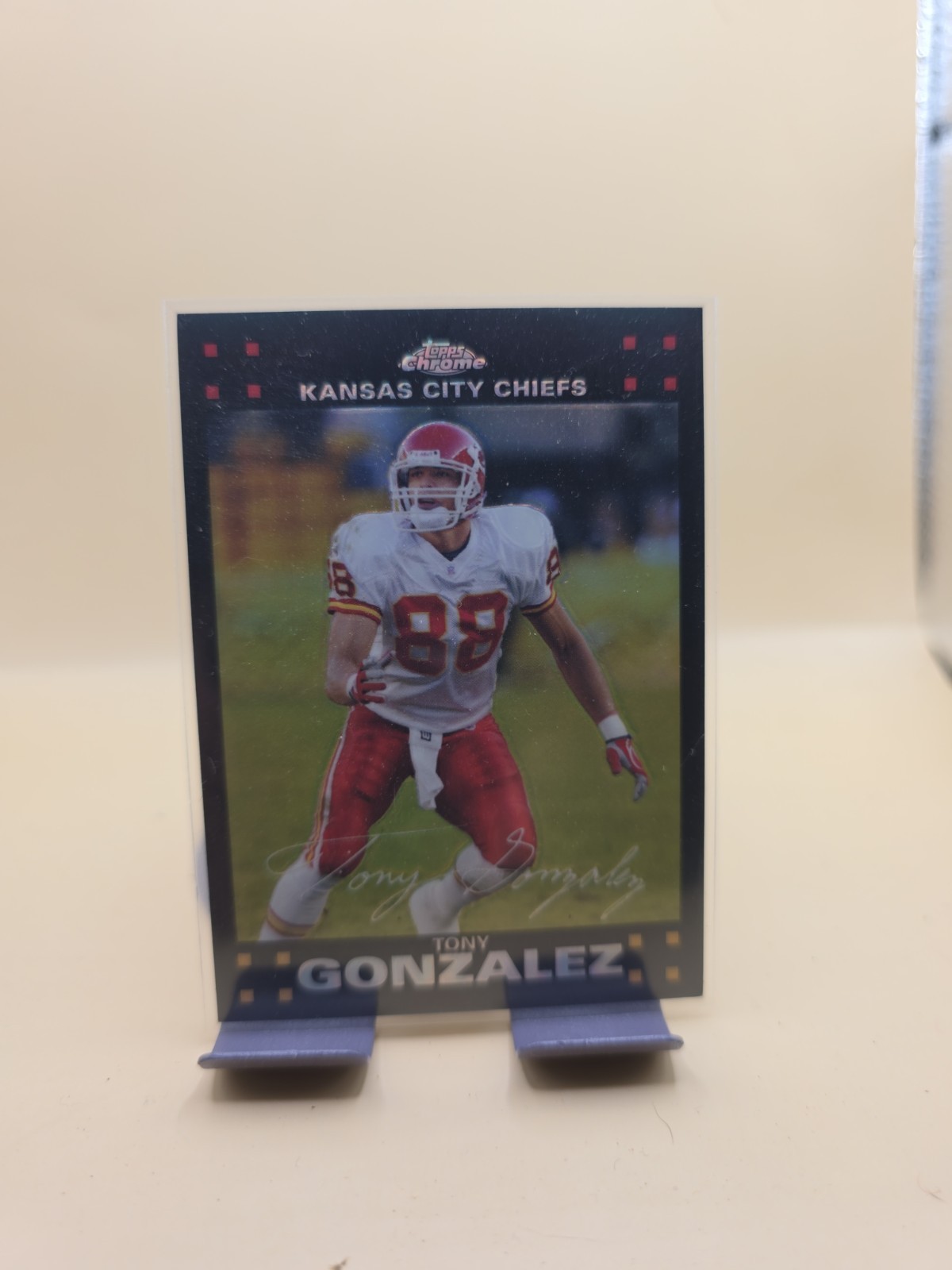Tony Gonzalez 2007 Topps Chrome Refractor #TC33 Kansas City Chiefs Tony Gonzalez 2007 Topps Chrome Refractor #TC33 Kansas City Chiefs