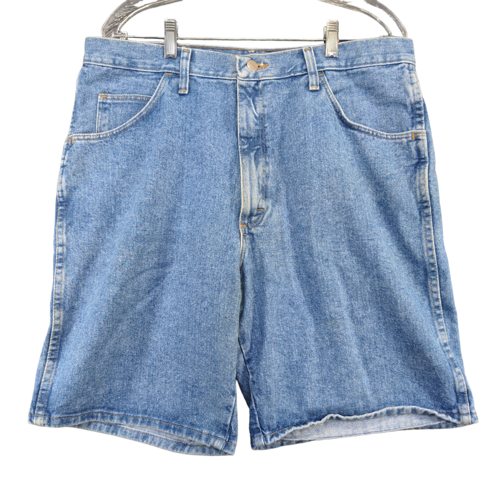 Wrangler Hero Men\'s Jean Shorts Blue Size 36 100% Cotton Pockets
