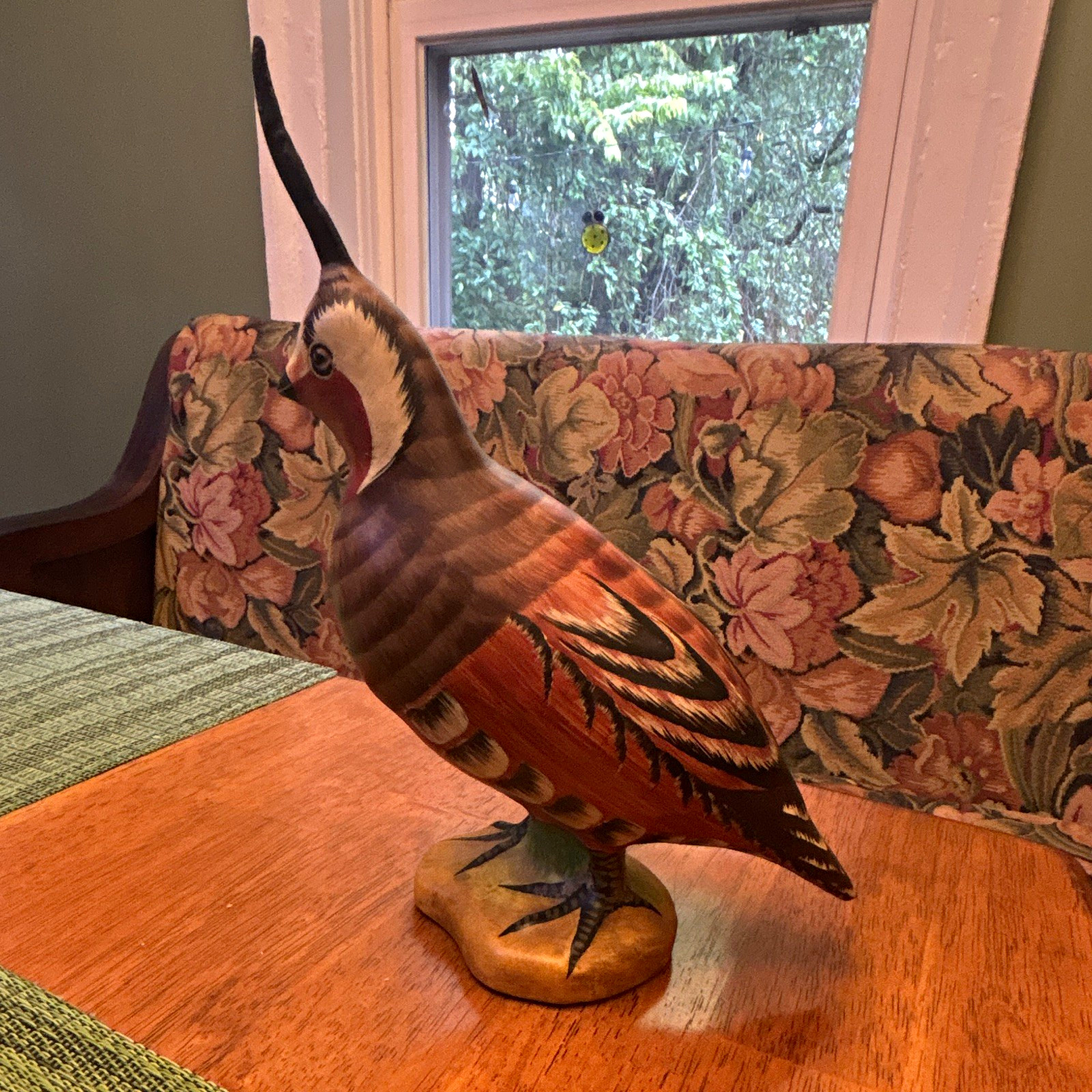Vintage Mottahedeh Italian Ceramic Mountain Quail Figurine- S 6202- hand painted
