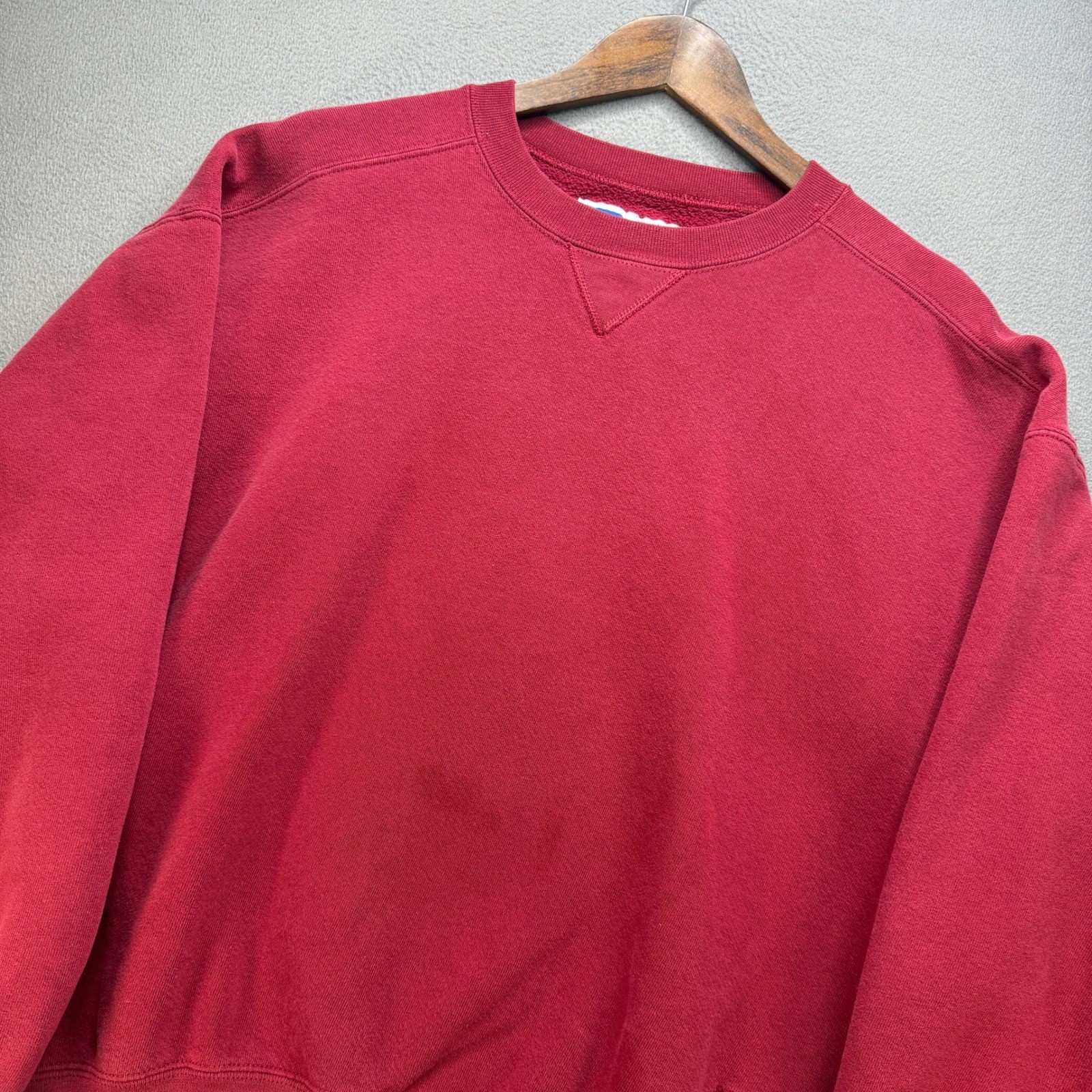 Vintage Russell Athletic High Cotton Sweatshirt Mens XL Red Made in USA Pullover