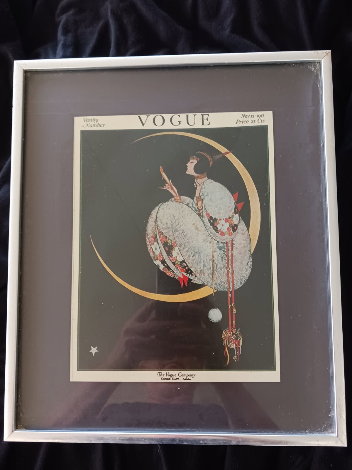 Vintage print of November 15, 1917 Vogue Magazine Cover artist George Wolfe Plan