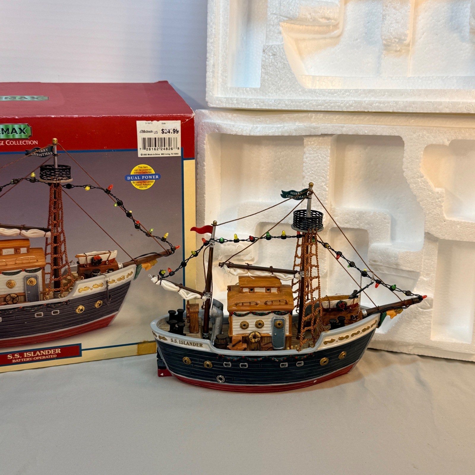 Lemax Village Collection S.S. Islander Christmas Boat Ship 2002 Vintage Works
