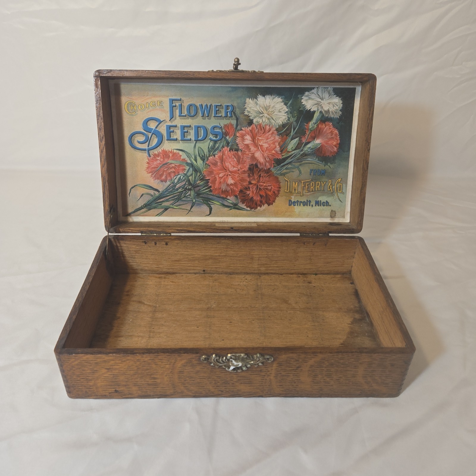 Vintage Choice FLOWER SEEDS box Vintage flower SEED BOX, D.M Ferry, advertising