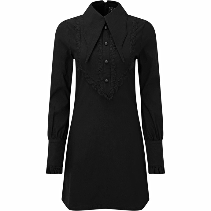 NWT Killstar Weird Sister Collar Dress Black Size Dark Sz M #1101
