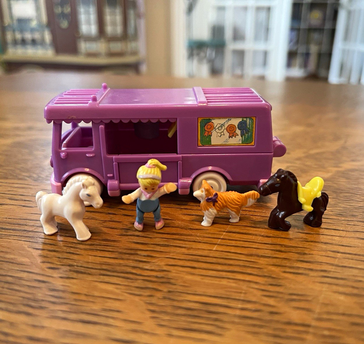 Vintage Polly Pocket 1994 Stable on the Go Van 100% Complete Bluebird