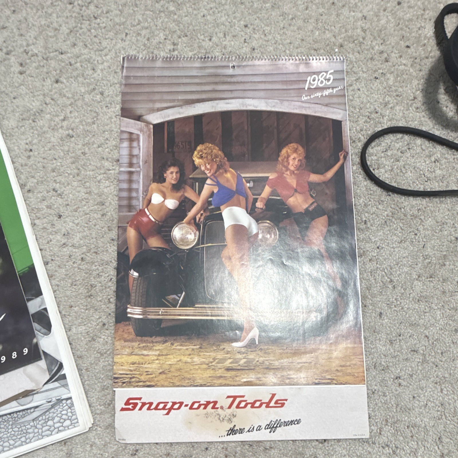 Vintage 1985 Snap-on Tools Pin-Up Calendar Automotive Garage Advertising