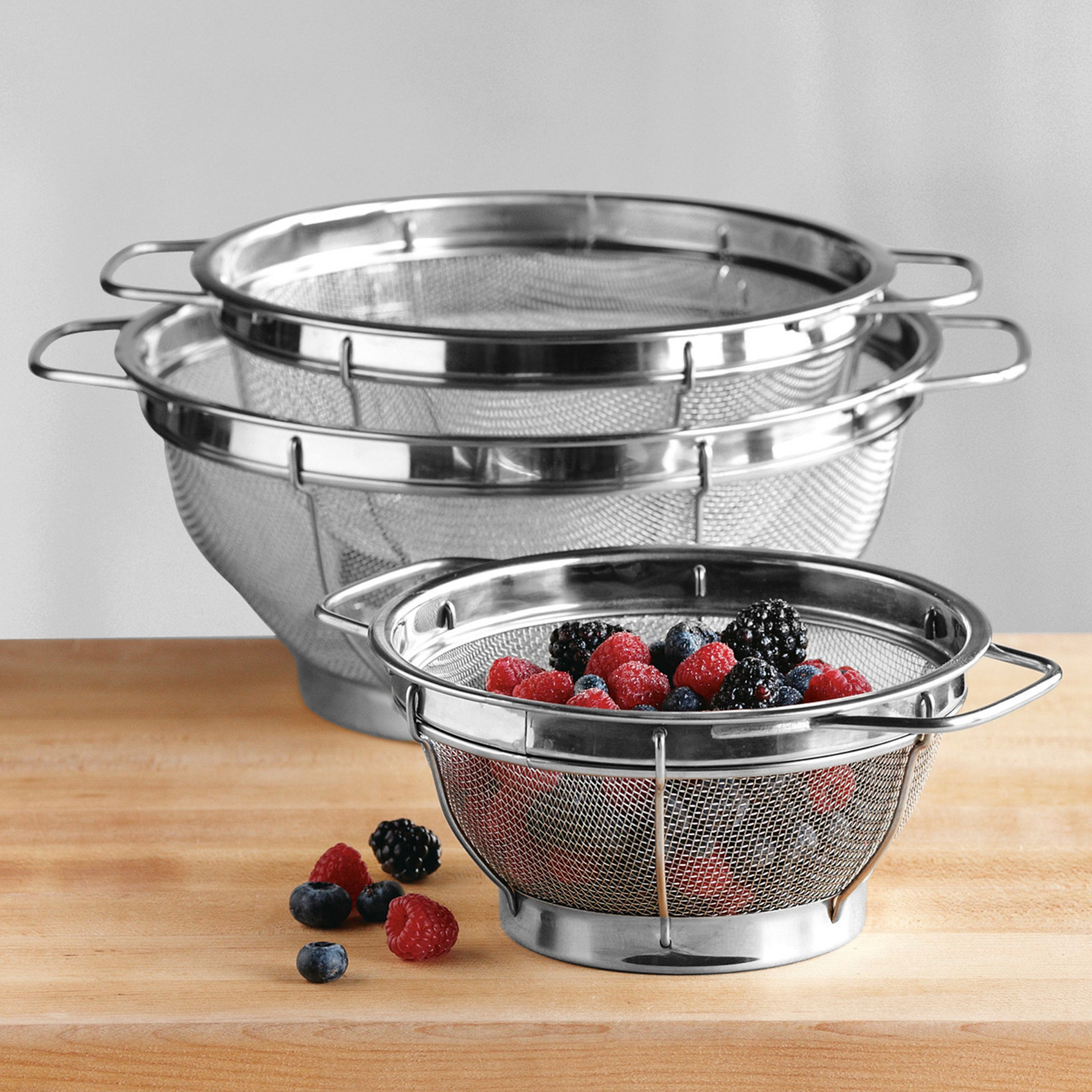 Williams Sonoma Stainless-Steel Mesh Colander Set, Set of 3