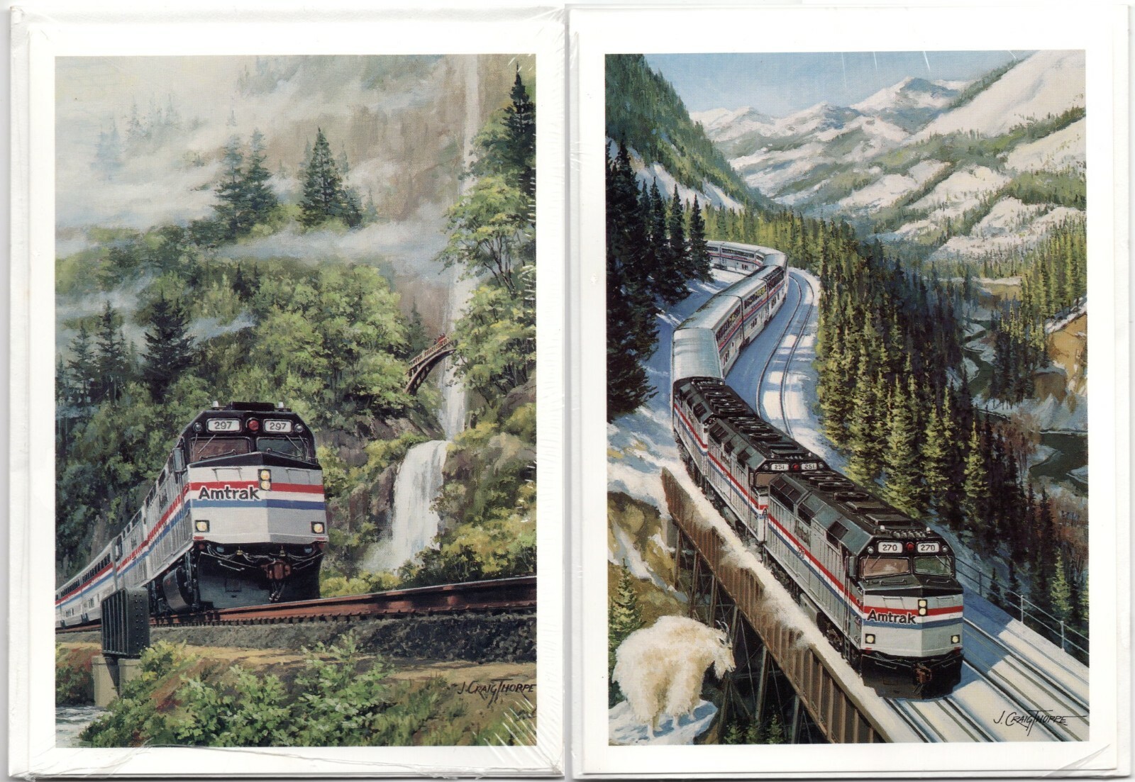 Vintage Amtrak Greeting Cards Empire Builder & Pioneer Paintings J Craig Thorpe Vintage Amtrak Greeting Cards Empire Builder & Pioneer Paintings J Craig Thorpe