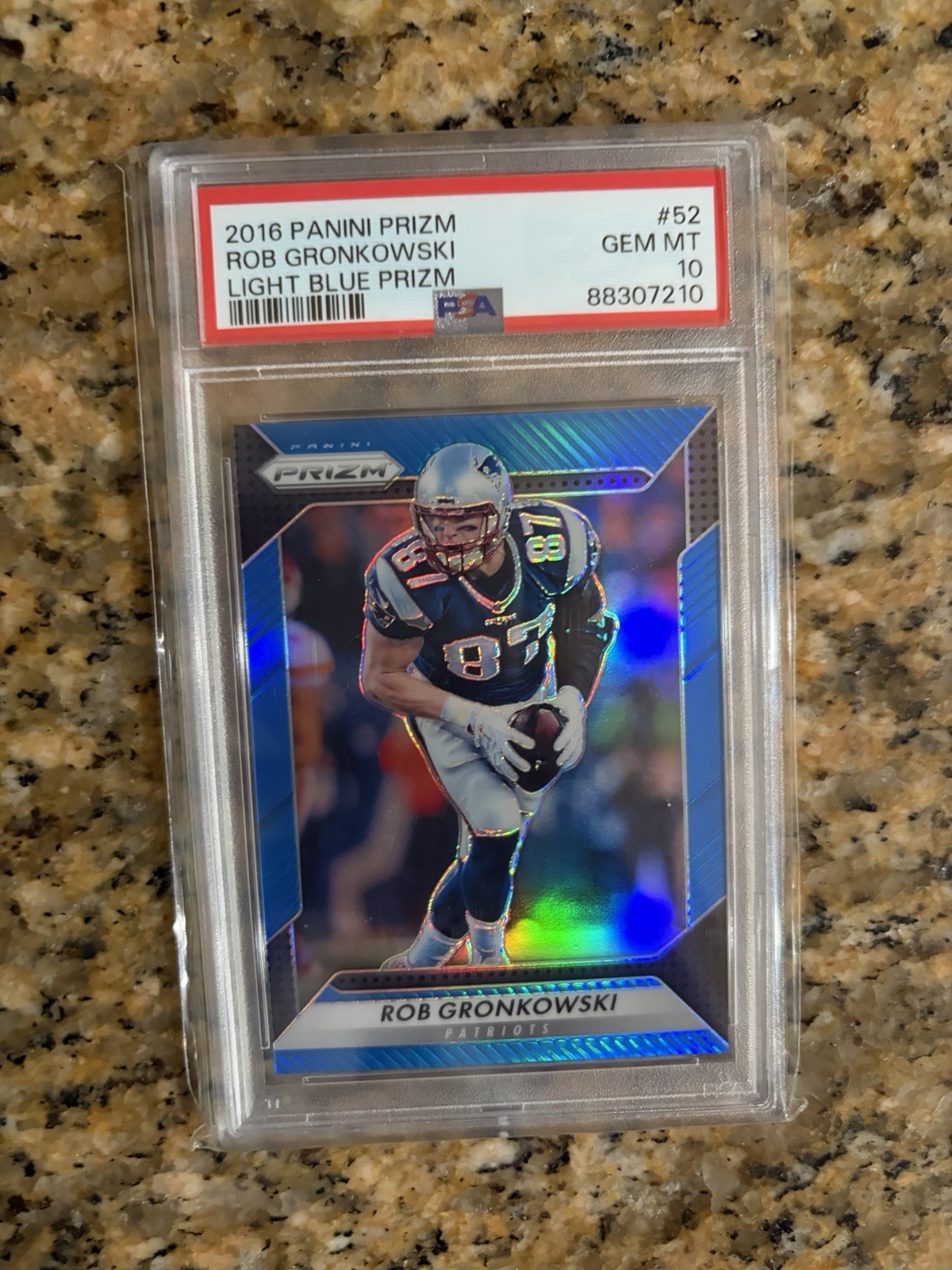 2016 Panini Prizm - Rob Gronkowski #52 Light Blue Prizm /199