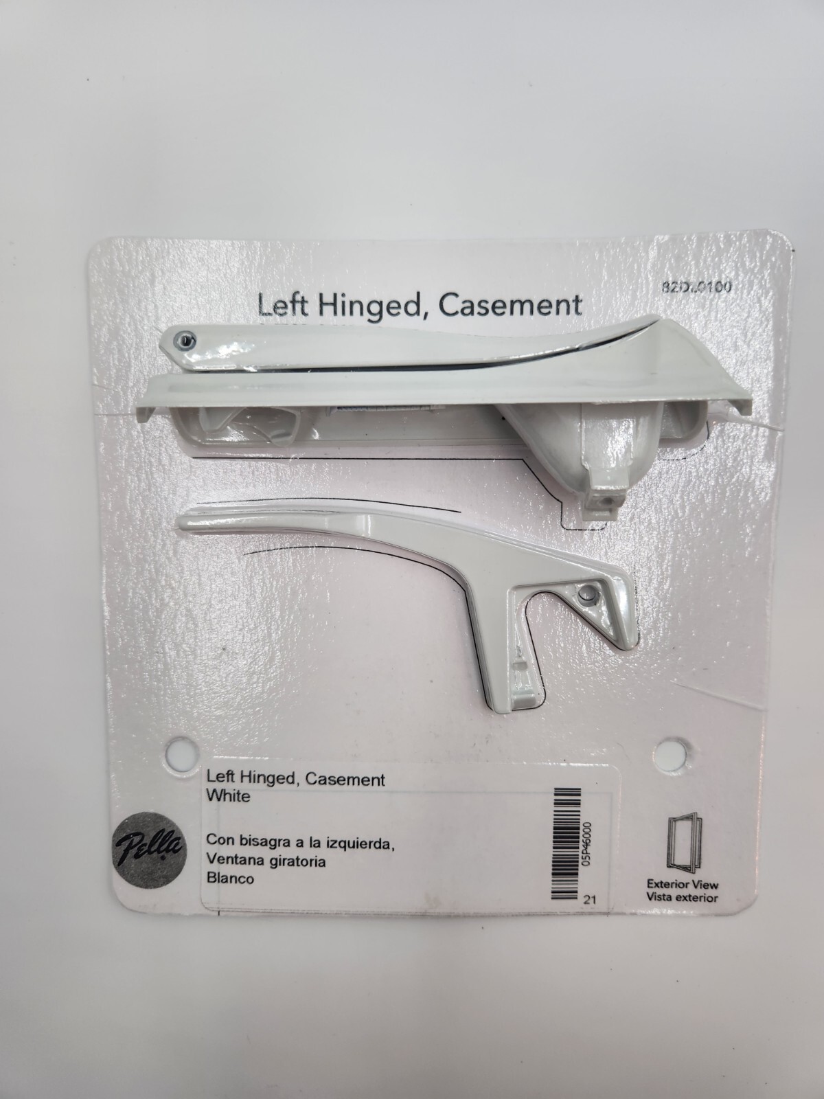 PELLA LEFT HINGE WHITE CASEMENT HARDWARE WITH LOCK LEVER ***FREE SHIPPING PELLA LEFT HINGE WHITE CASEMENT HARDWARE WITH LOCK LEVER ***FREE SHIPPING