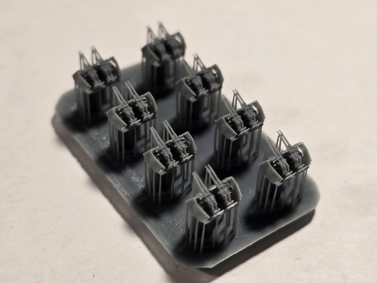1/700 3D Printed Quad 40mm Bofors AA Guns W Shield X 8 3D Printed
