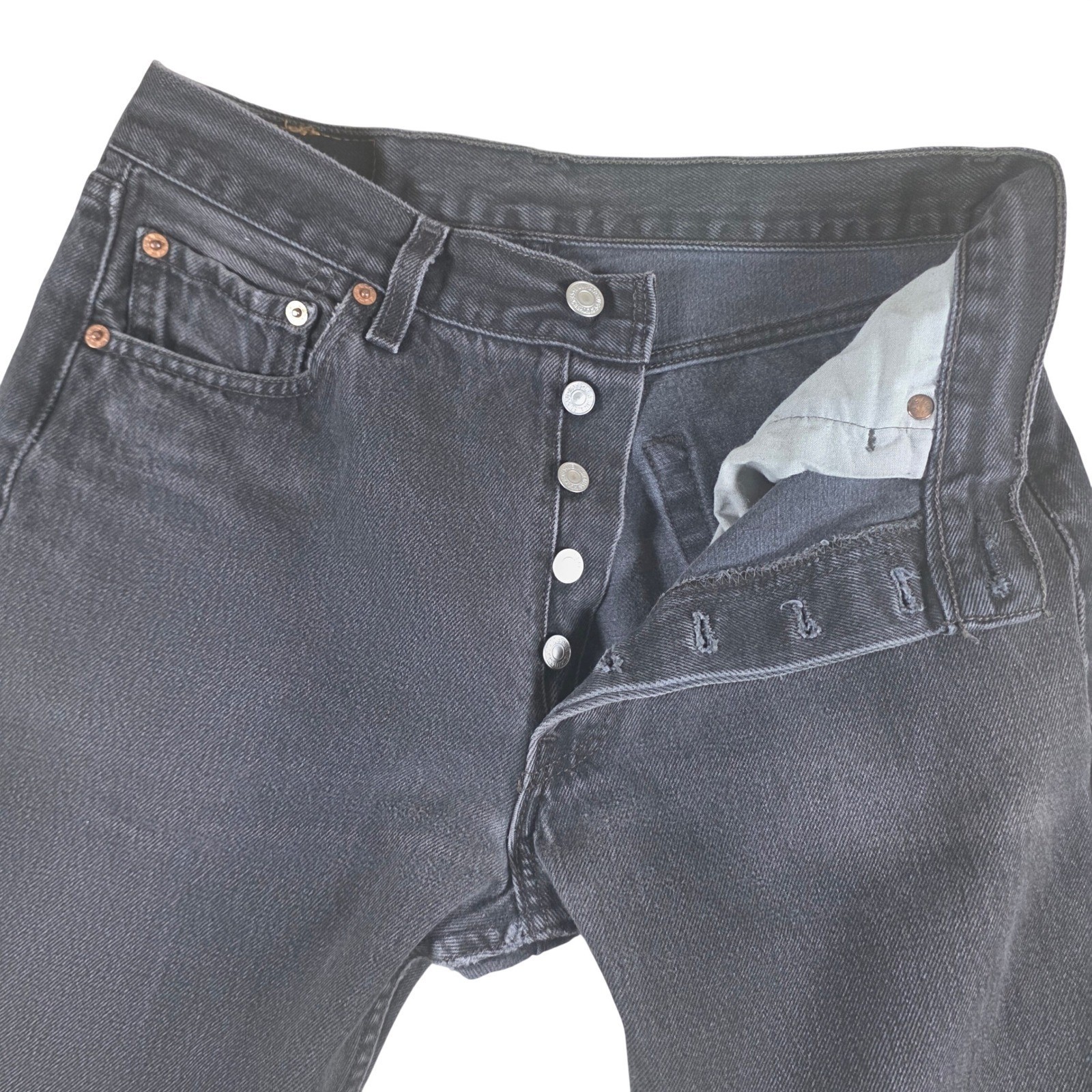 Levi\'s 501 Jeans Mens 30x30 Black Excellent Vintage 90s Made in USA Button Fly