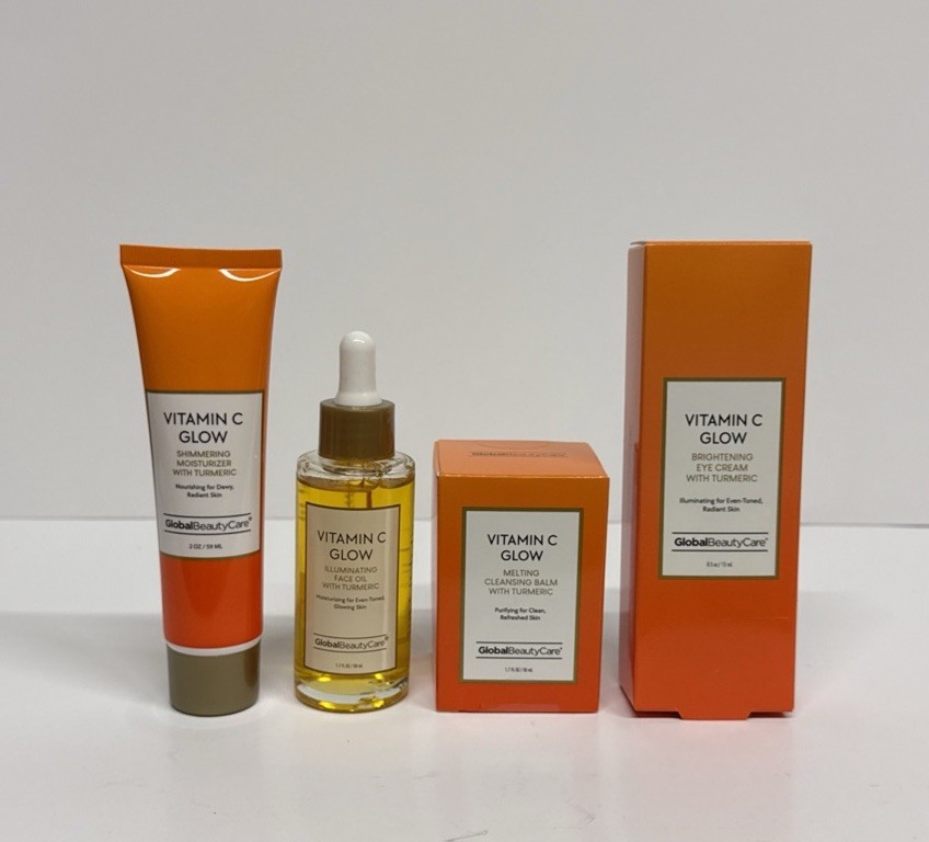 Global Beauty Care Glow Getter Set Vitamin C Turmeric Skincare Bundle NEW