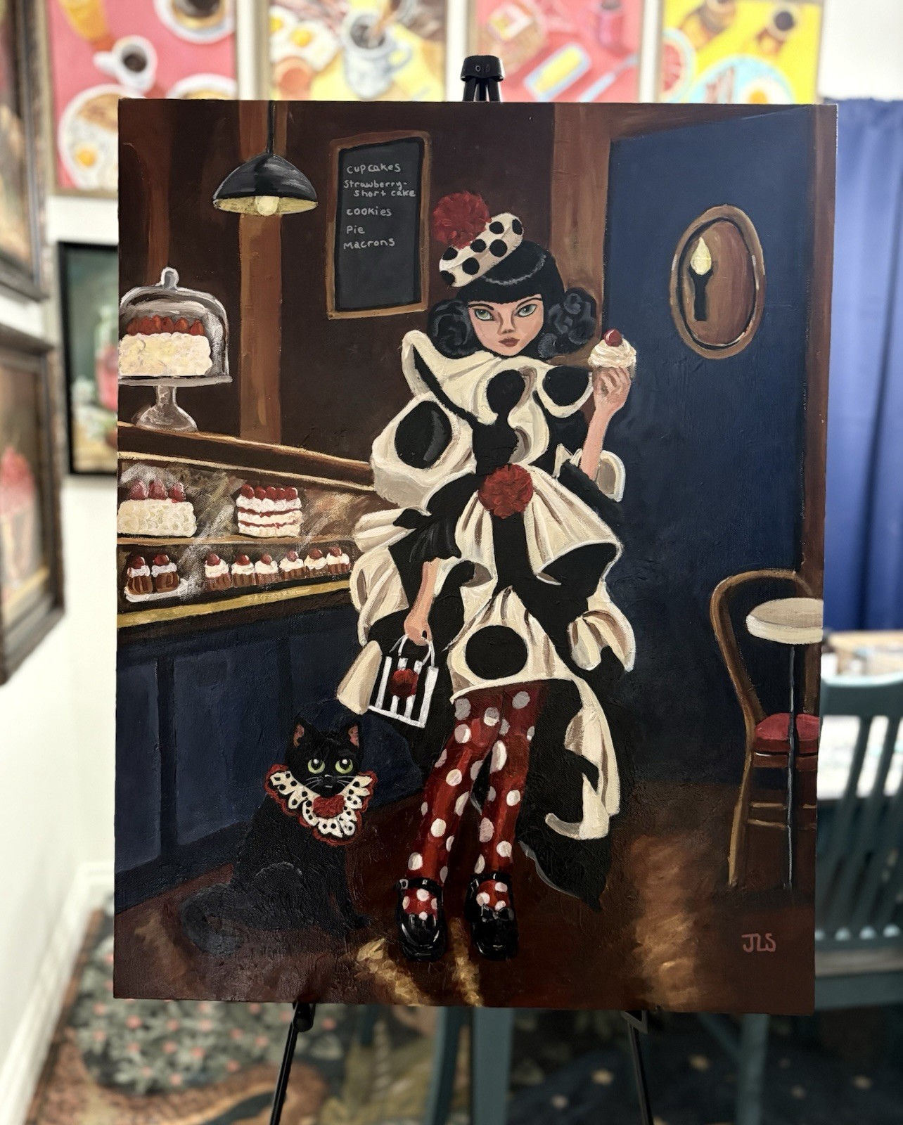 Delilah & Jasper Girl & Cat Fine Art Painting Hand Painted Signed 22 X 28 Delilah & Jasper Girl & Cat Fine Art Painting Hand Painted Signed 22 X 28