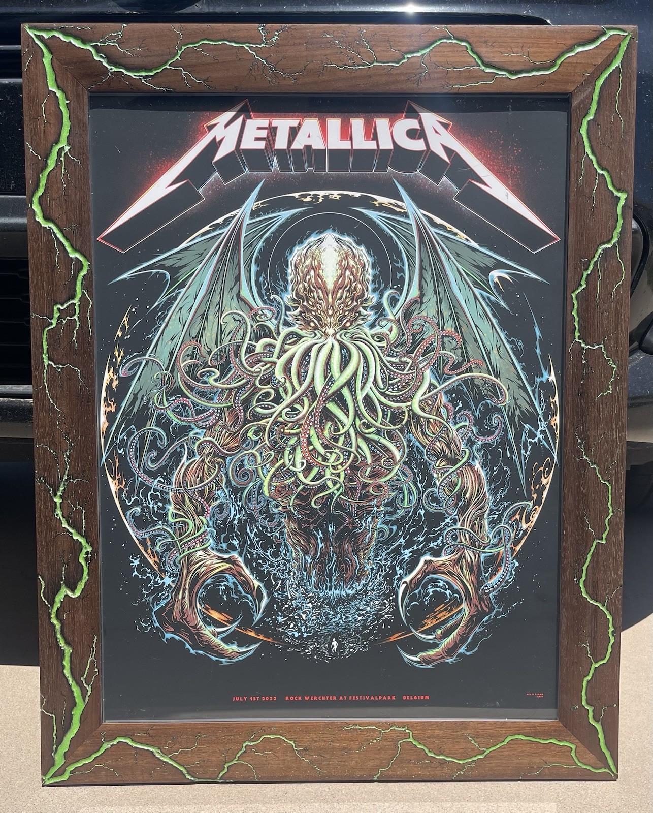 Metallica Tsang Belgium Poster Custom Blazin Frame