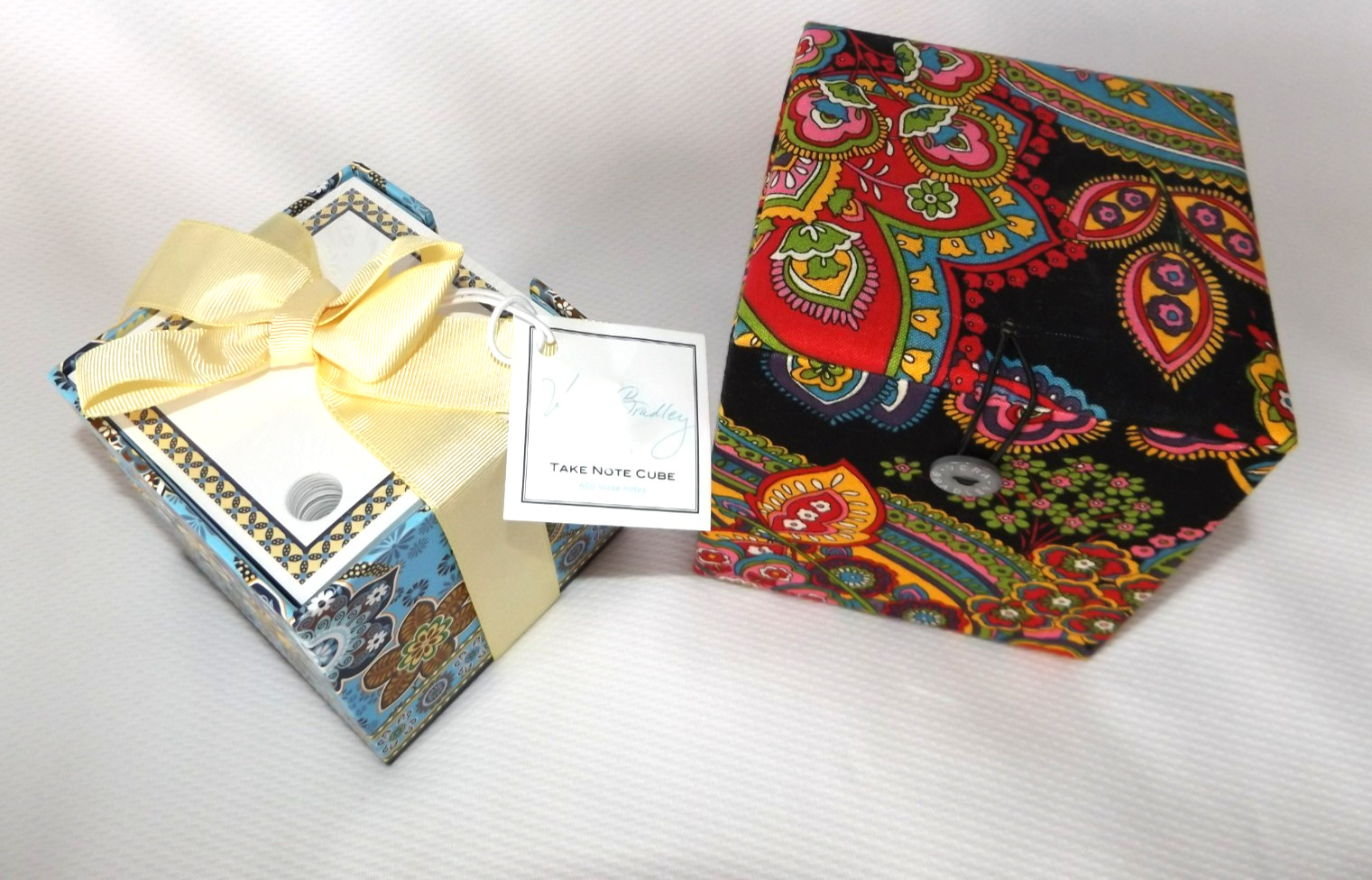 VERA BRADLEY Take Note Cube - Bali Blue & Symphony in Hue Box - NWT