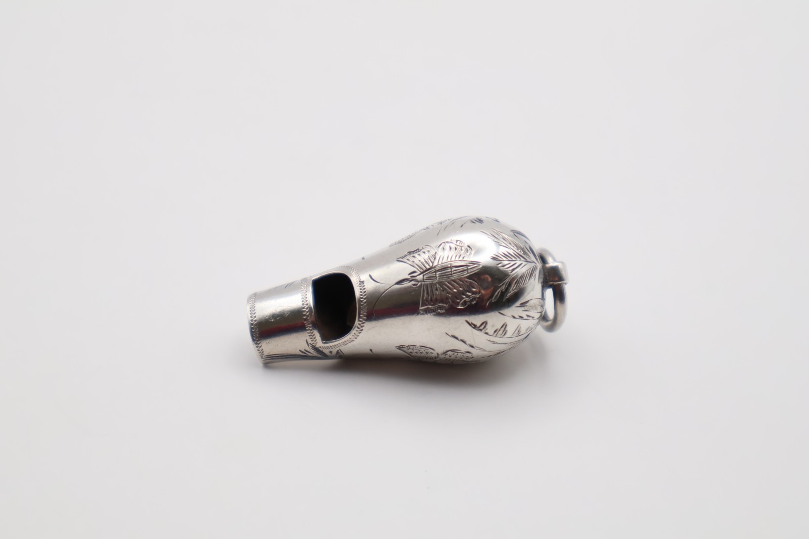 Fabulous Antique Victorian Silver Aesthetic Movement Whistle Circa 1890