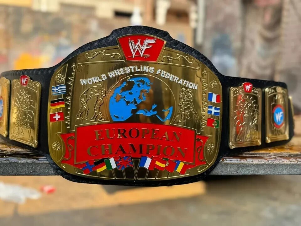 European Wrestling Championship Replica Belt Adult Size 2mm