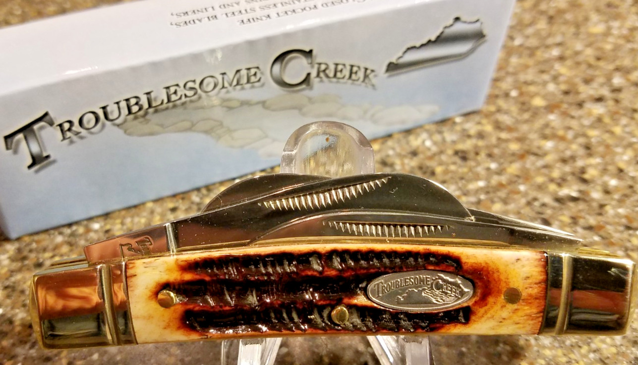 Troublesome Creek , 7011BBJS, Congress Second Cut Brown Jigged Bone, 3-5/8\