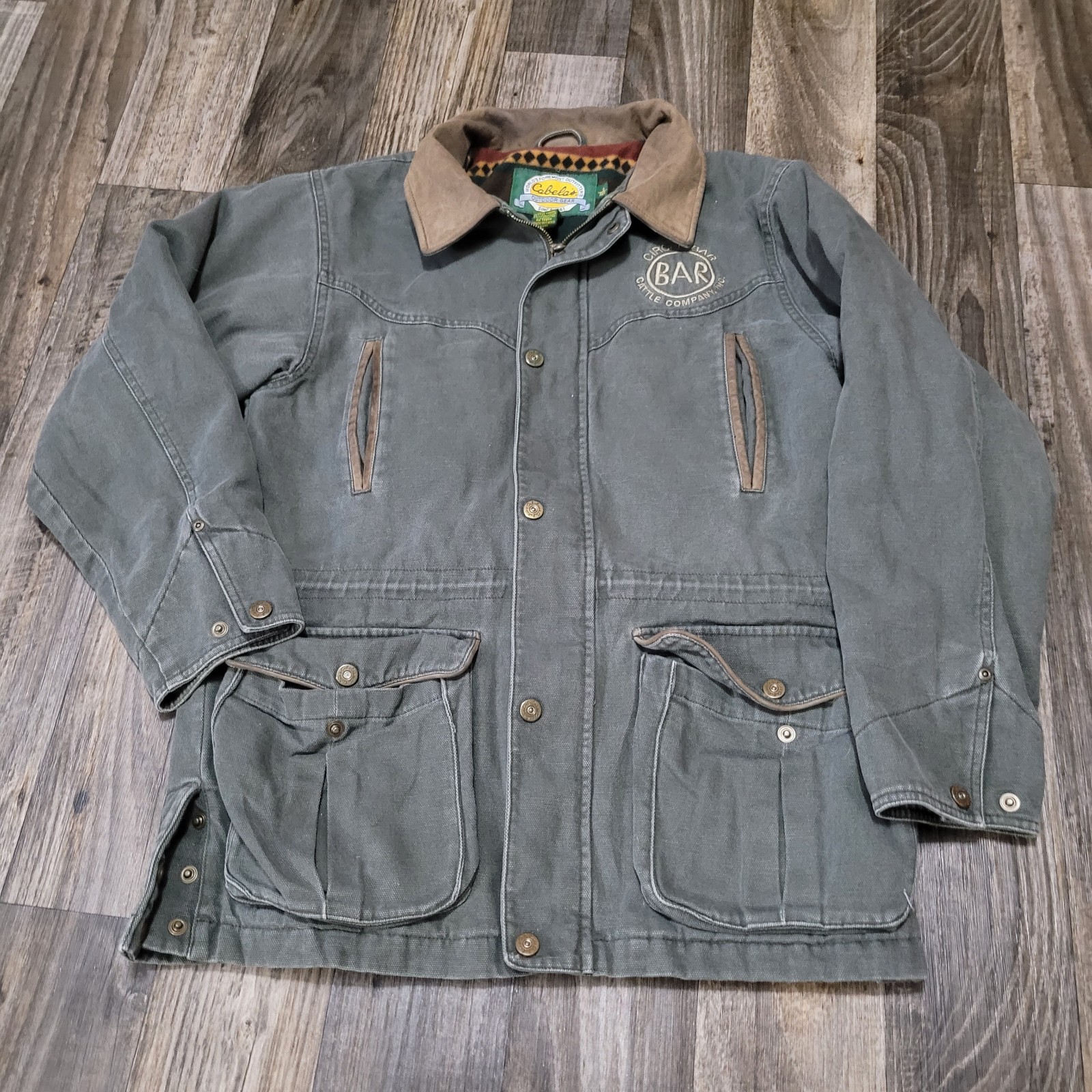Vintage Cabelas Field Jacket Men’s S Blanket Lined Corduroy Collar Green Chore Vintage Cabelas Field Jacket Men’s S Blanket Lined Corduroy Collar Green Chore